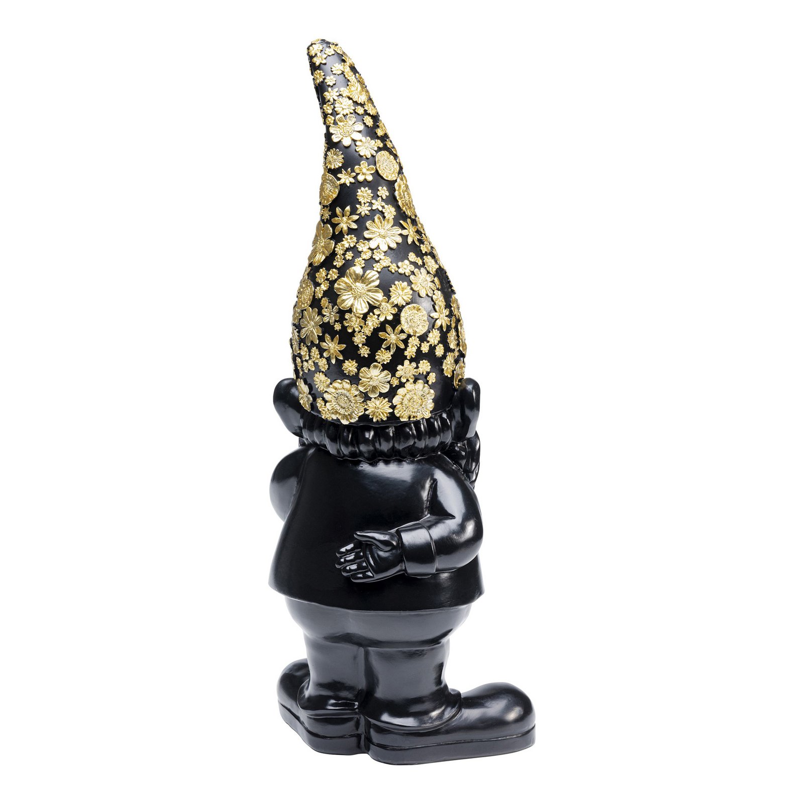 KARE decorative figure dwarf standing, black/gold, polyresin