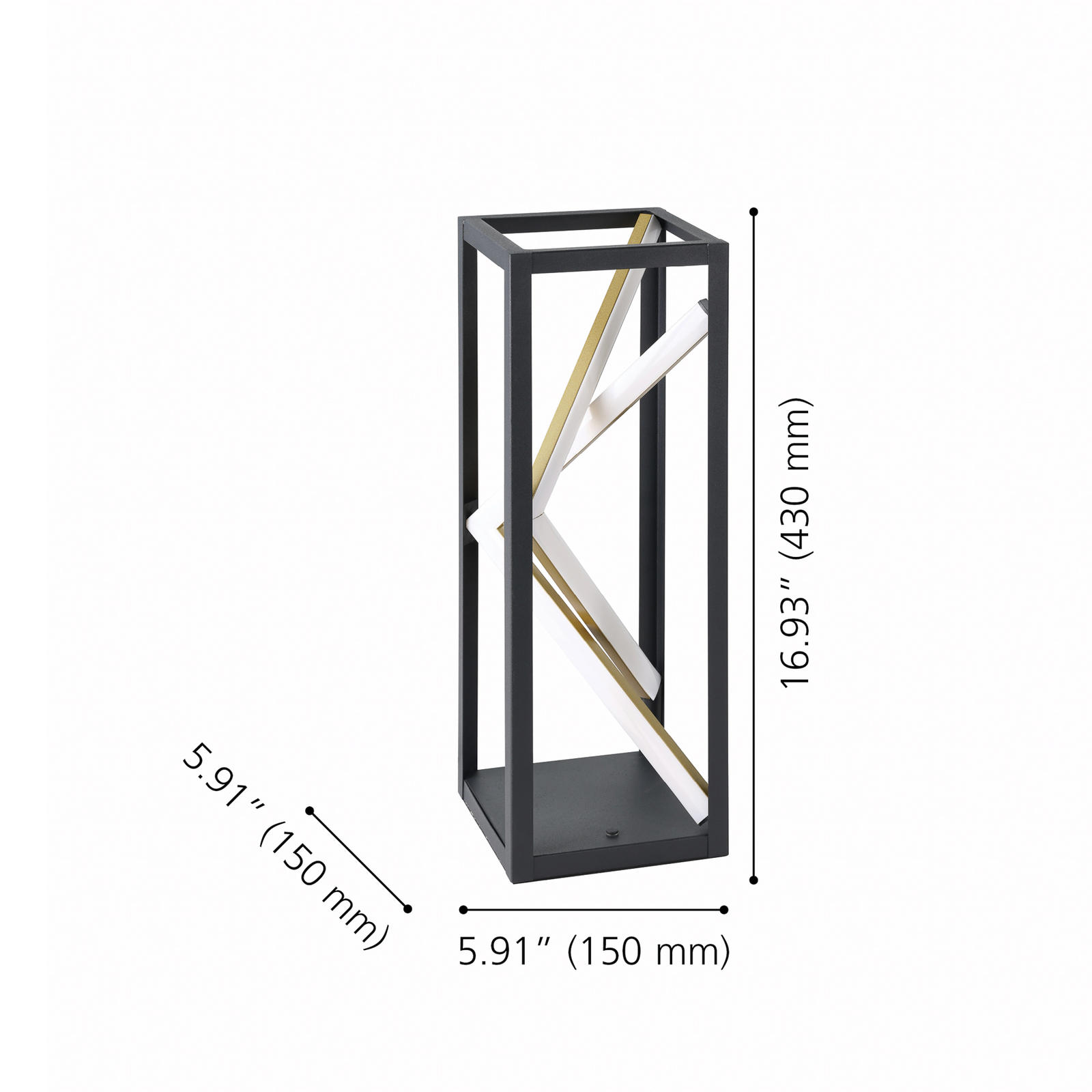 Stars of Light LED tafellamp Penela zwart/goud 43 cm CCT