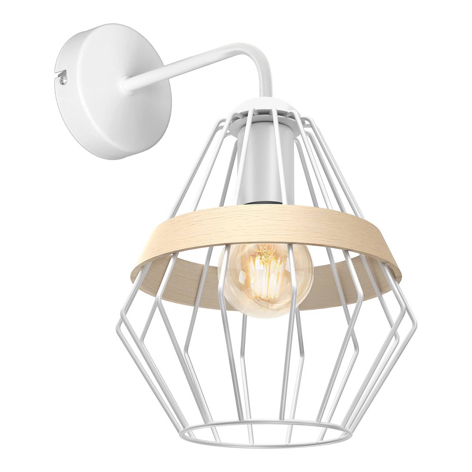 Euluna Wall Light - Living / Dining Room - dimmable - Vintage - White