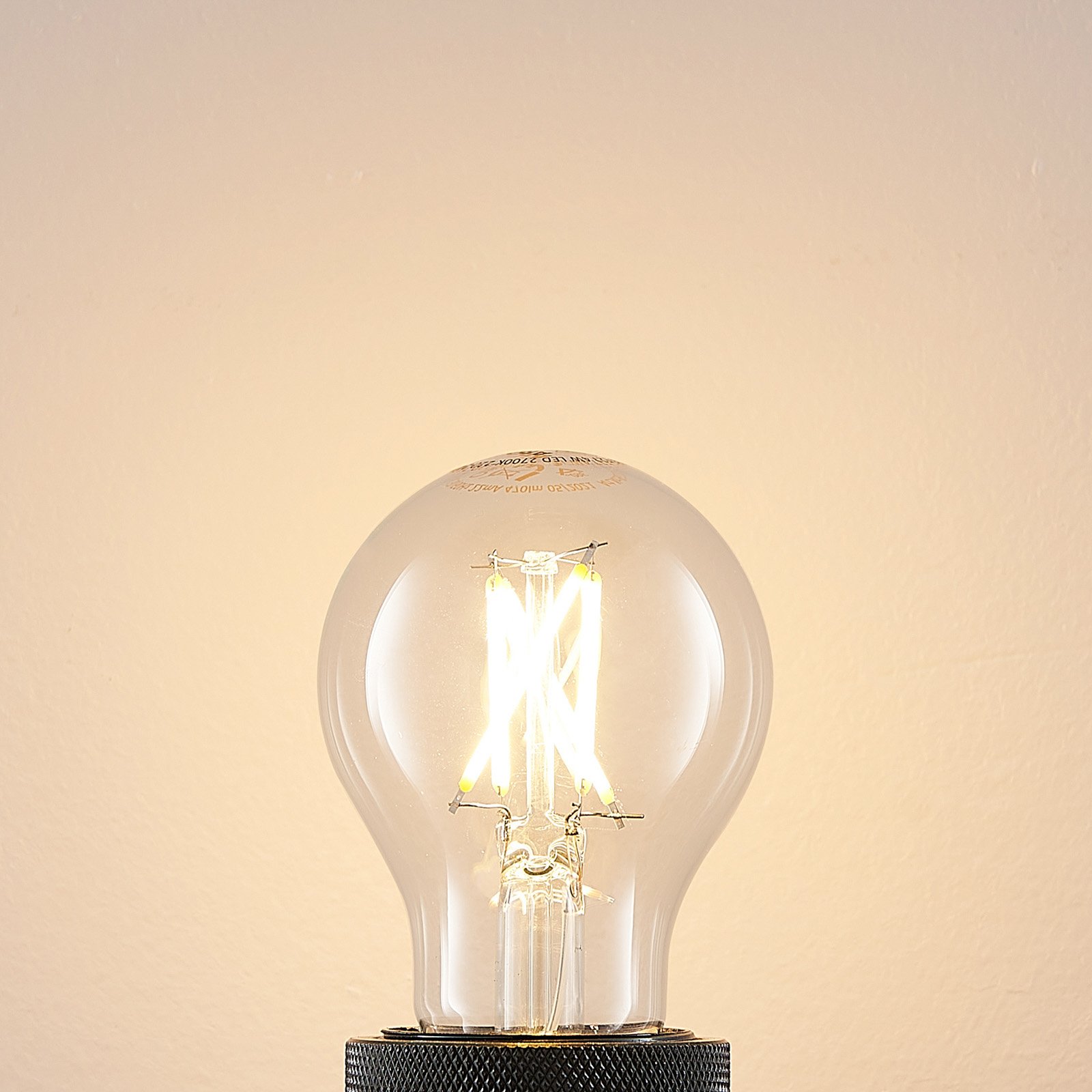 LED-Lampe E27 4W 2.700K Filament, dimmbar, klar