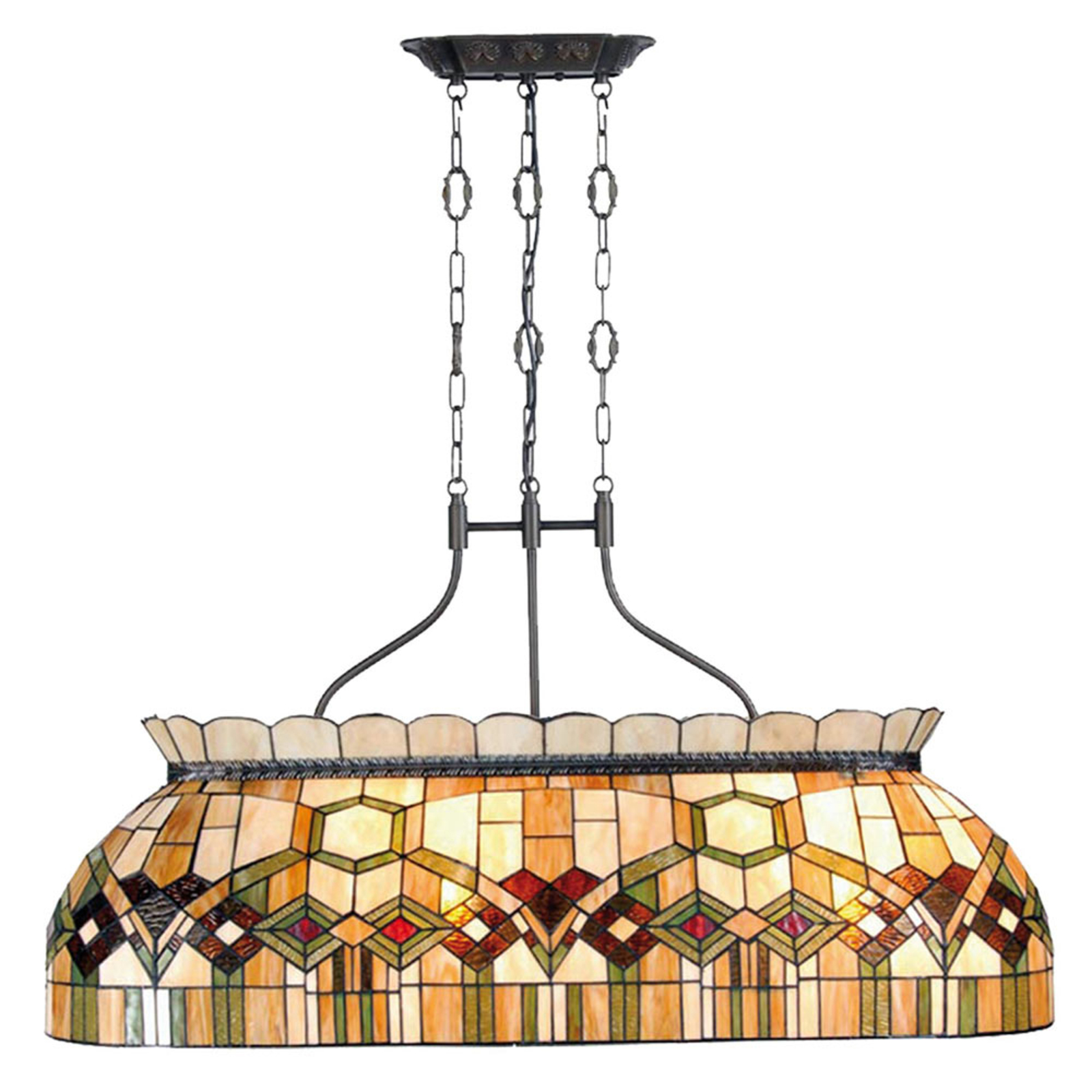 115 cm – lampa wisząca Saavik, styl Tiffany