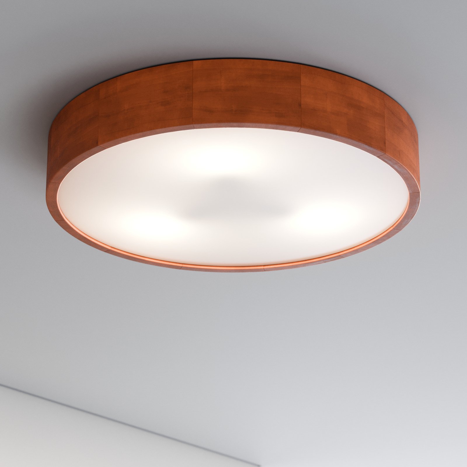 Envostar Kerio ceiling lamp, Ø 47 cm, rustic pine