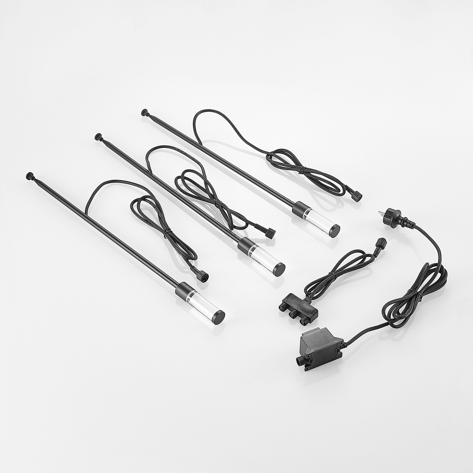 Lindby Laurelin LED-Erdspießleuchten-Set, 3 Stück