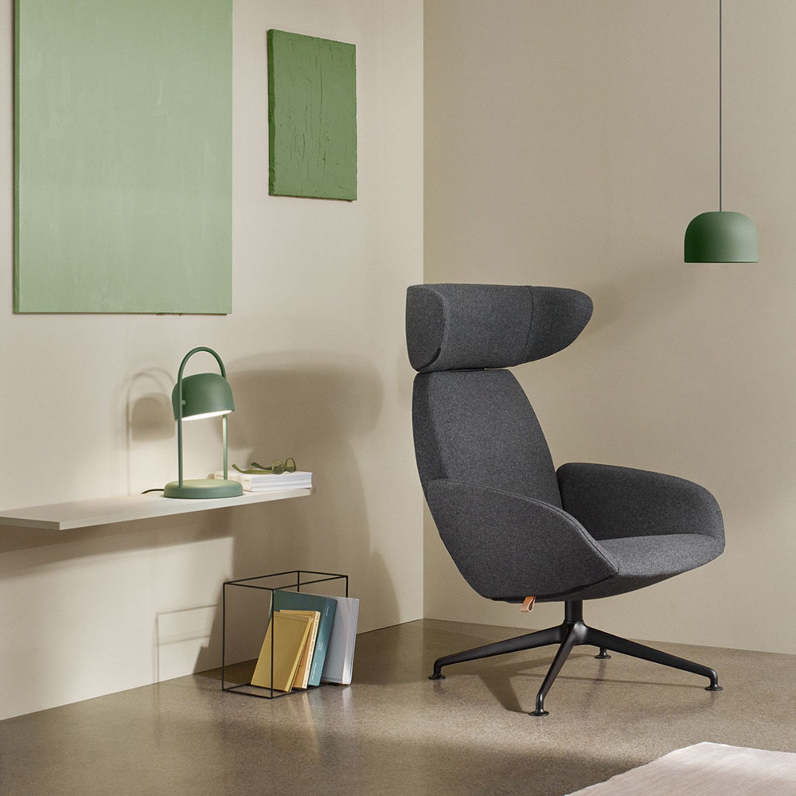 EVA Solo Quay lampă de masă verde-pin - Studiu / Birou - modern - Metal