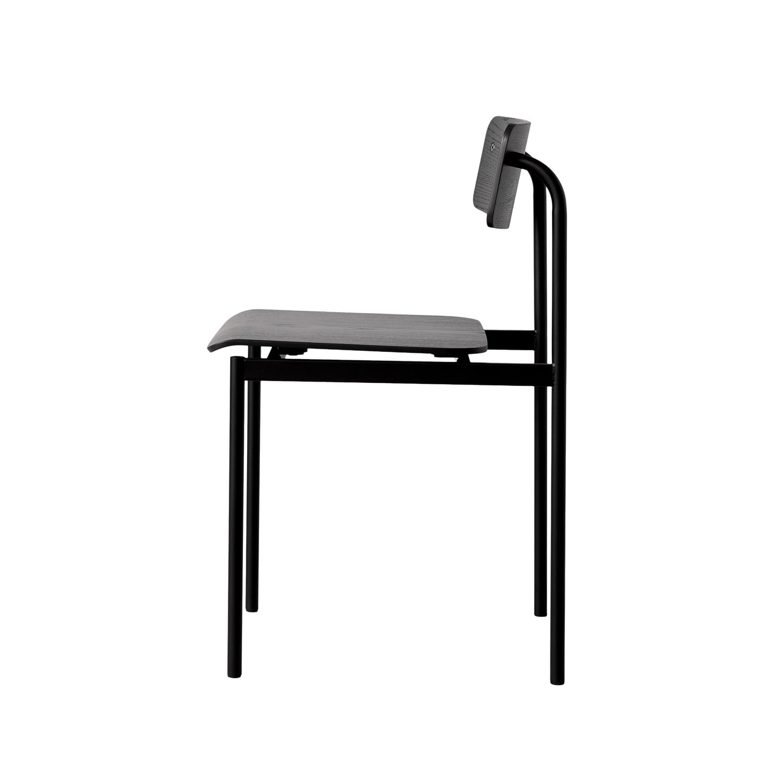 OFFSET-stol, svart/svart, høyde 77 cm – Moebe OFFSET-stol, svart/svart, høyde 77 cm – Moebe