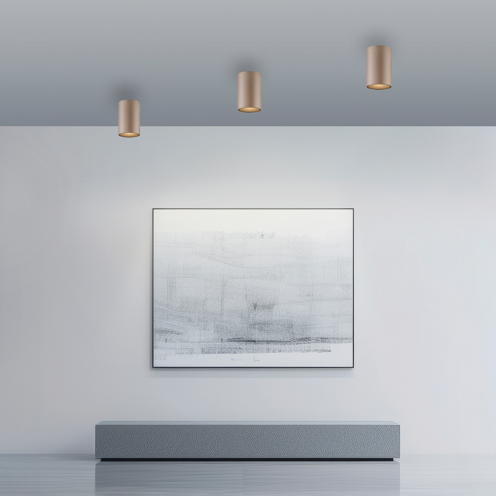 PURE LED лампа за баня Point, бронзов цвят, Ø 6 cm, IP44