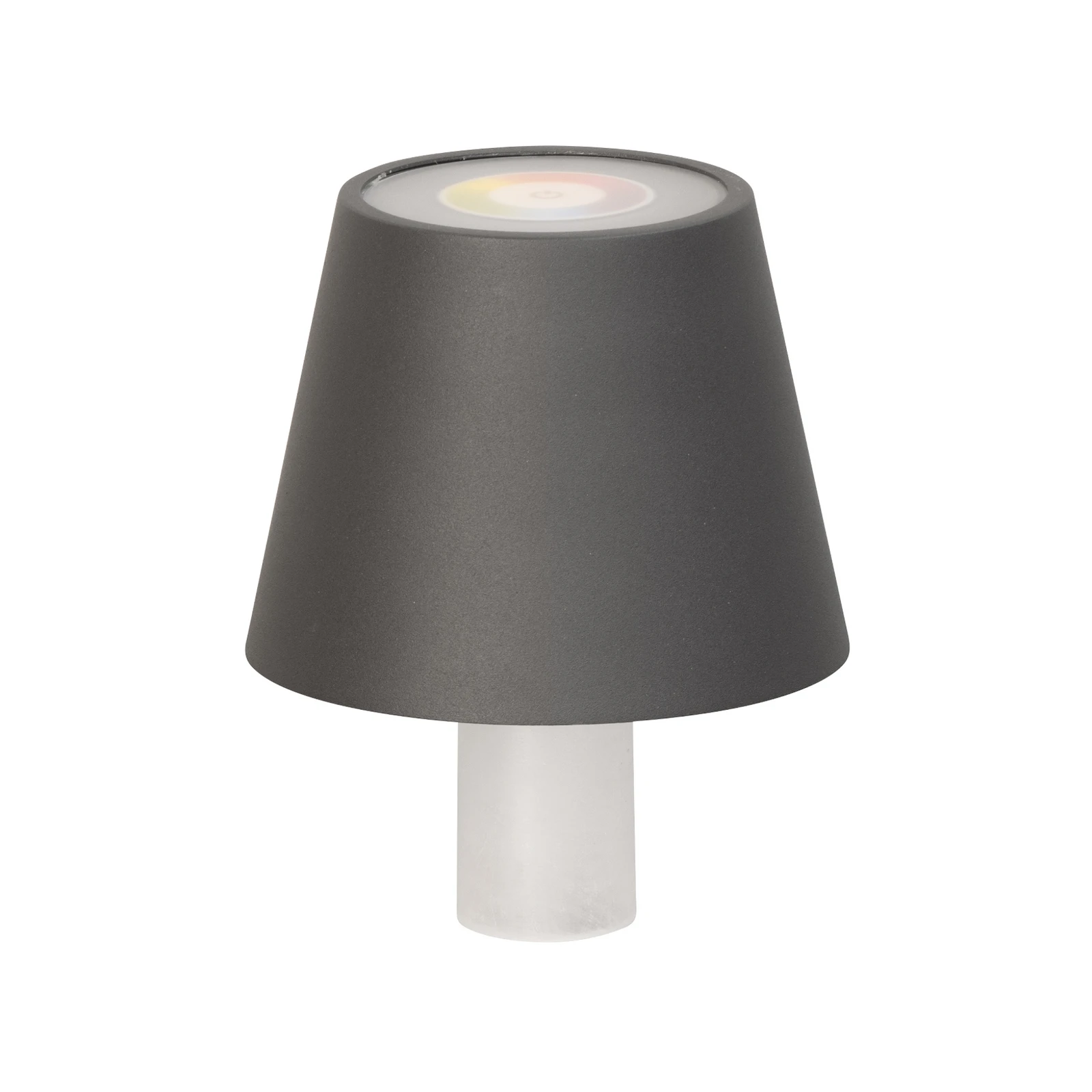LED-flaskelampe Fiocco, sandgrå, RGBW, IP54, dimbar