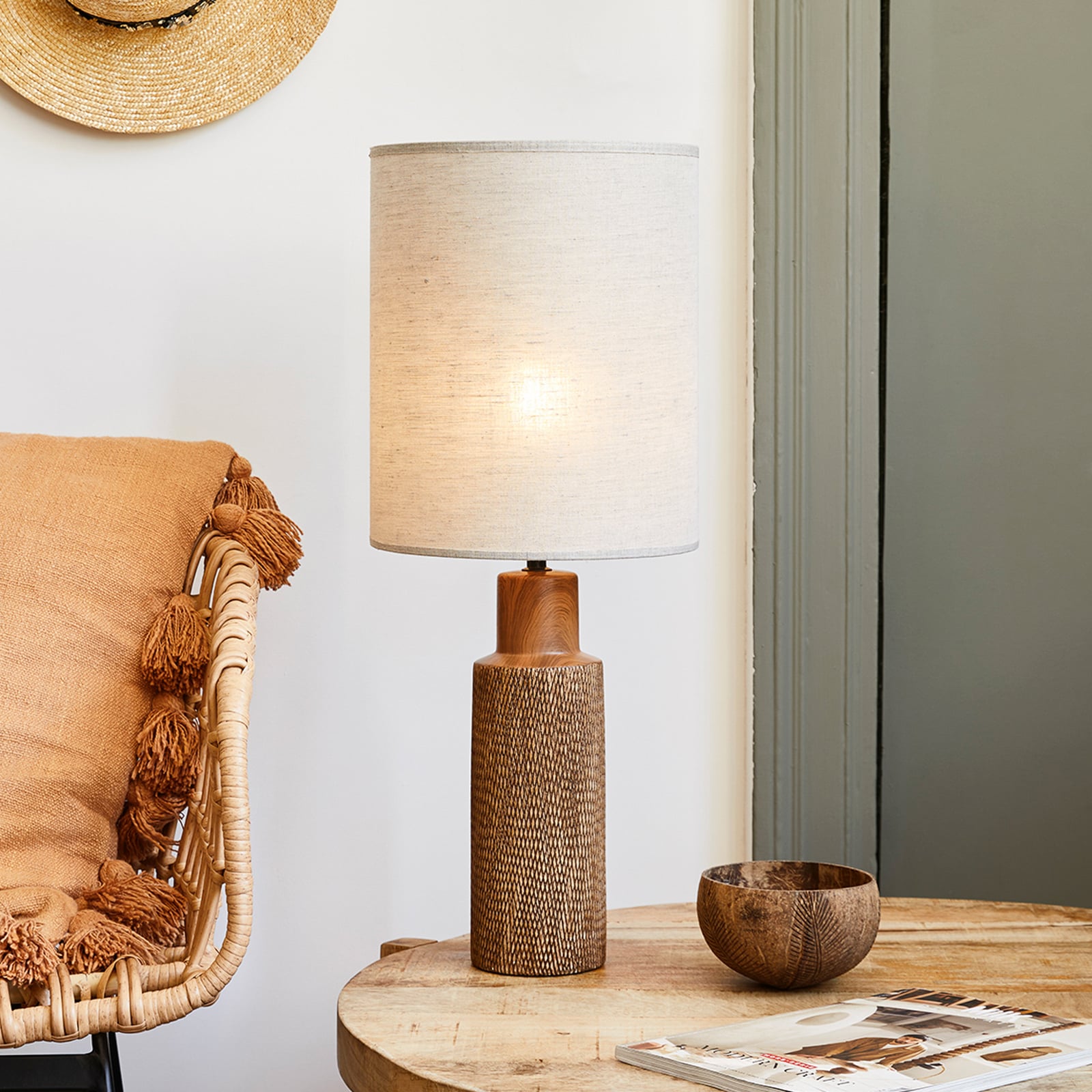 Lampada da tavolo Santal beige/marrone, altezza 63 cm - COREP SAS