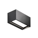 Aplique de pared LED Linea W1 negra 15 cm, CCT, IP54 - Light-Point