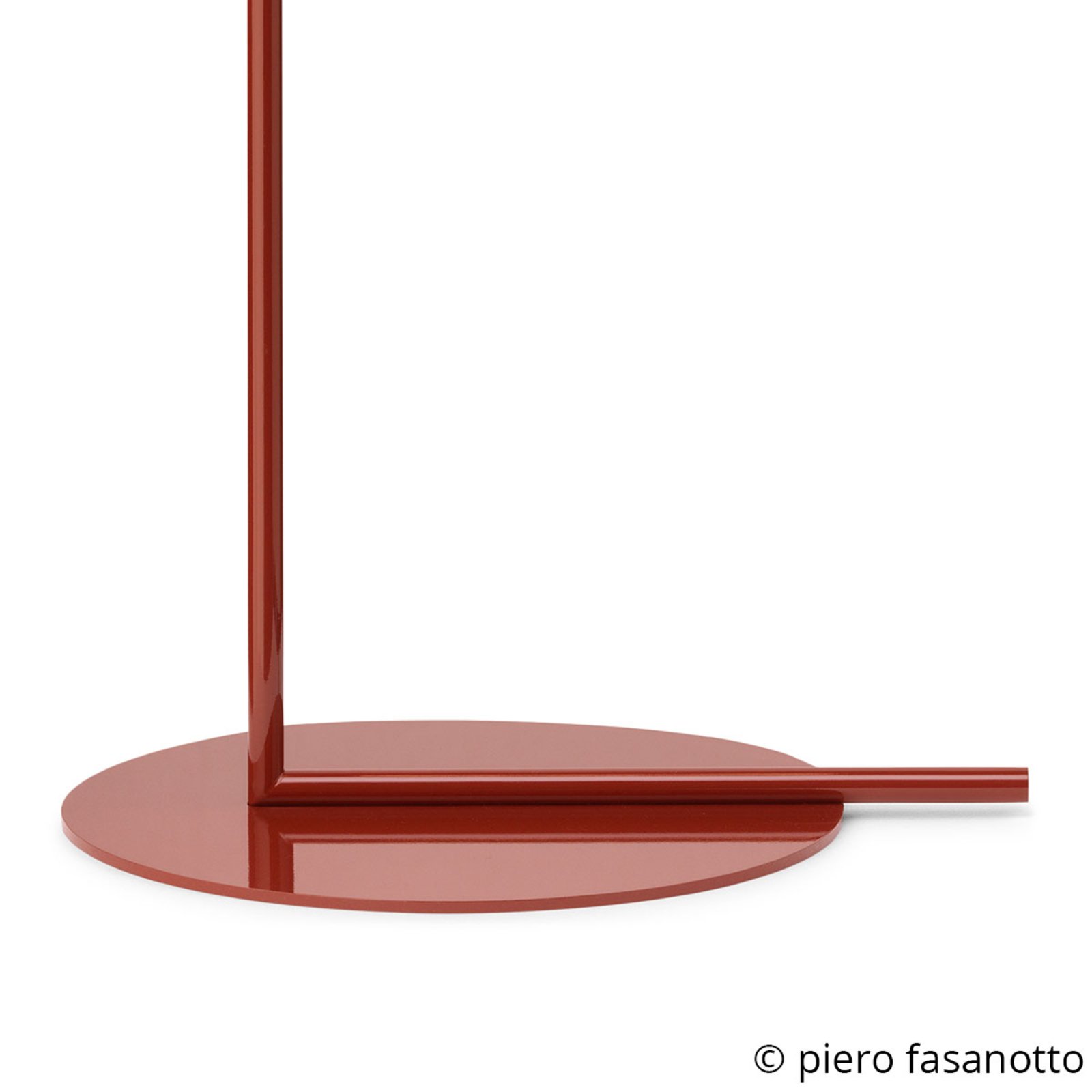 FLOS IC F2 stojaca lampa burgundská červená Ø30 cm