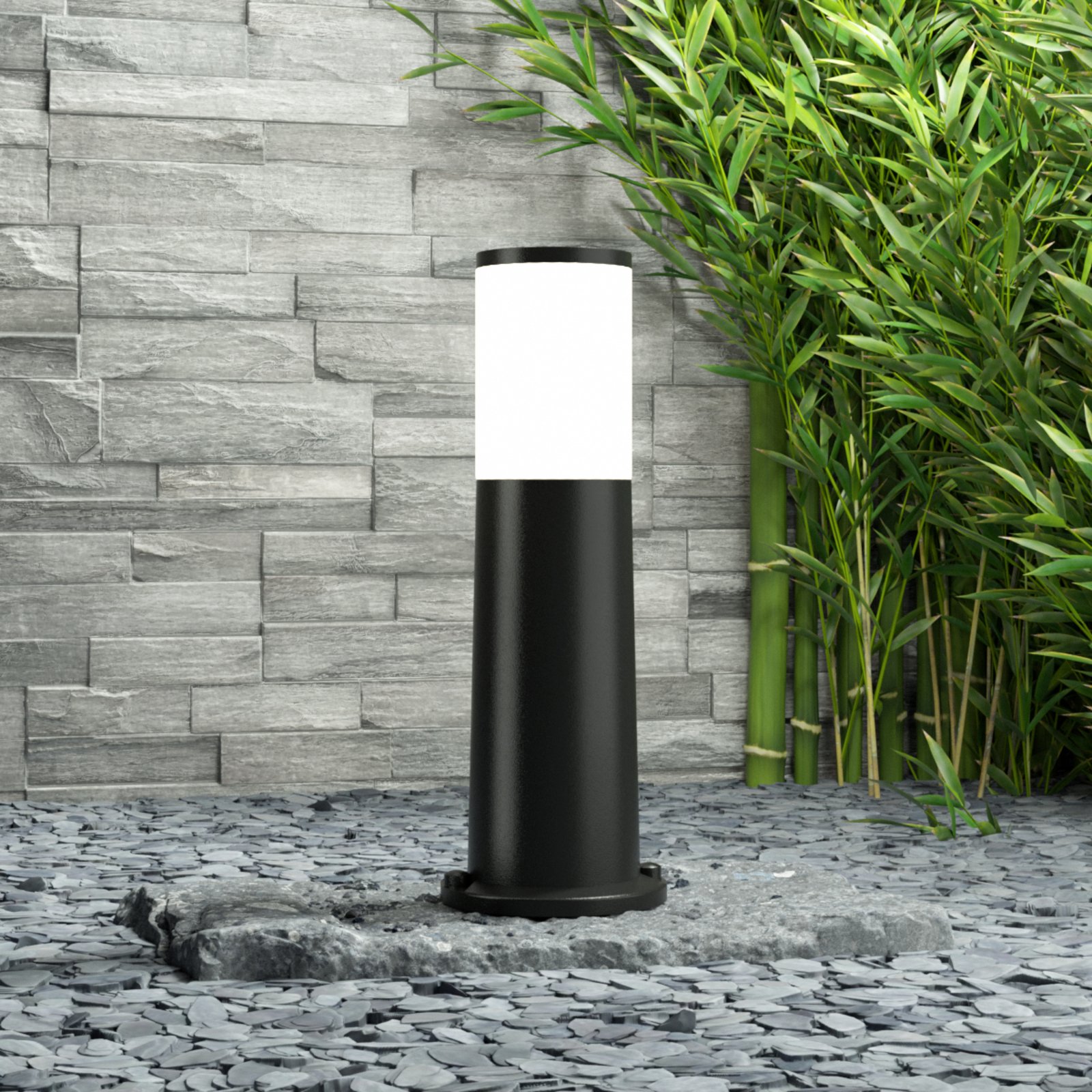 Lampioncino LED Amelia, CCT, nero, altezza 40 cm