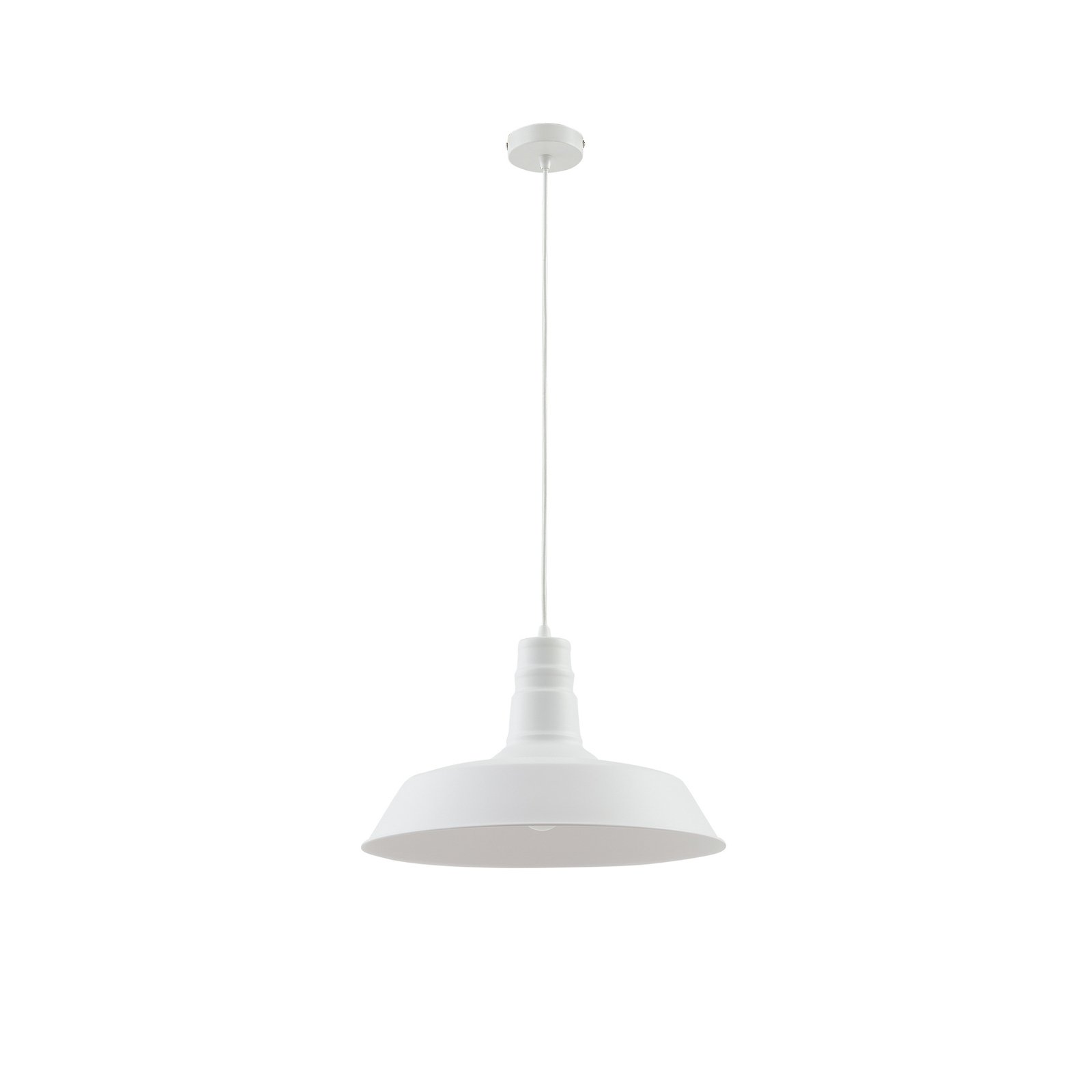 Candeeiro suspenso Lindby Laylan, branco, Ø 46 cm, metal