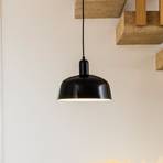 Tatawin hanging light, black, glass, Ø 18.4 cm