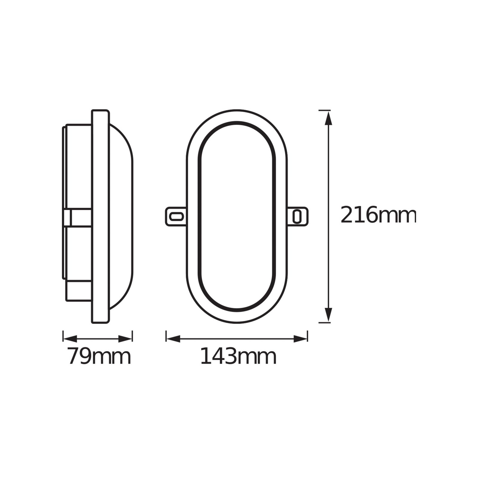 OSRAM LED-Außenwandlampe BULKHEAD, weiß 11 W Kunststoff IP54