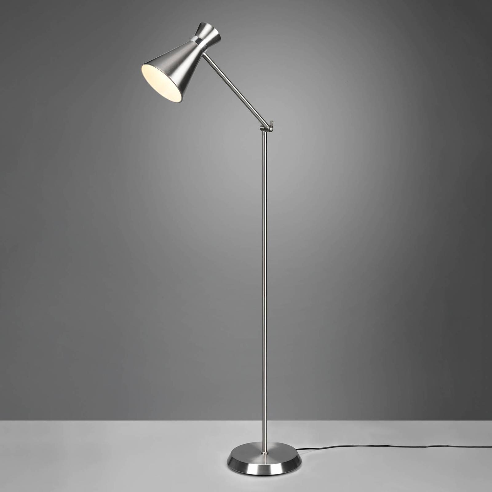 Reality Leuchten Lampadaire Enzo hauteur 150 cm nickel