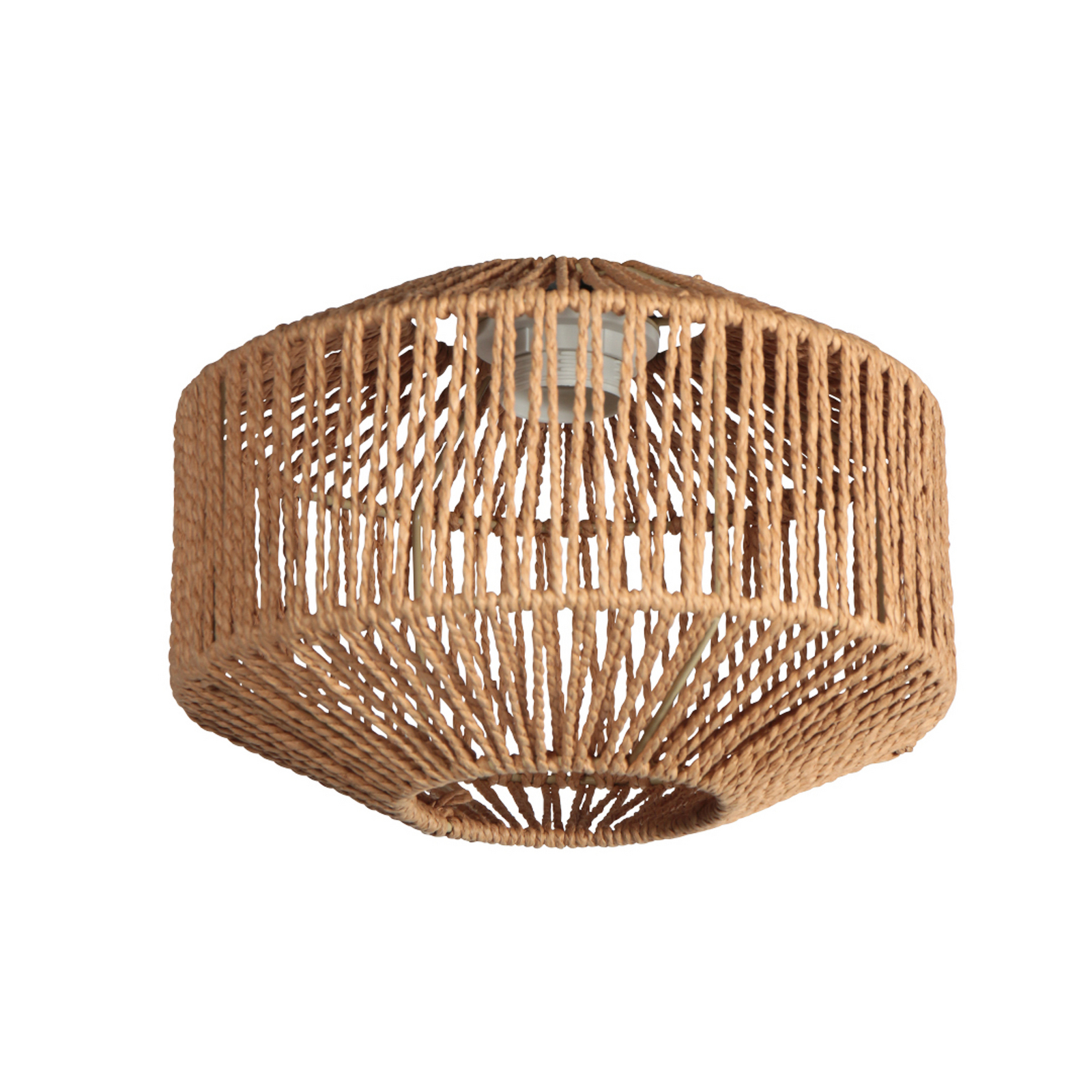 Suspension Ropex 4525, à 5 lampes, ronde, noire, câble marron