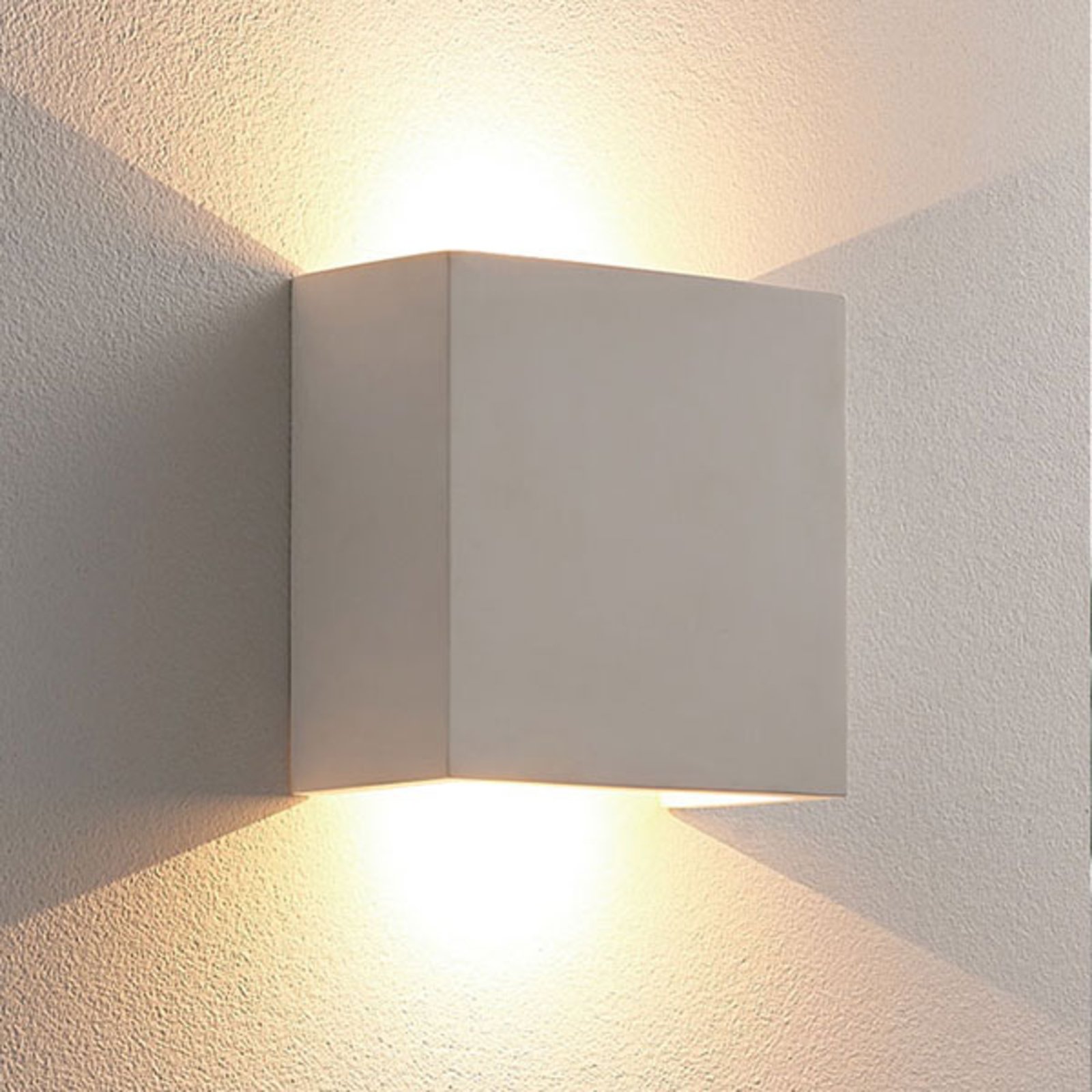 Anneke - szögletes LED fali lámpa gipszből