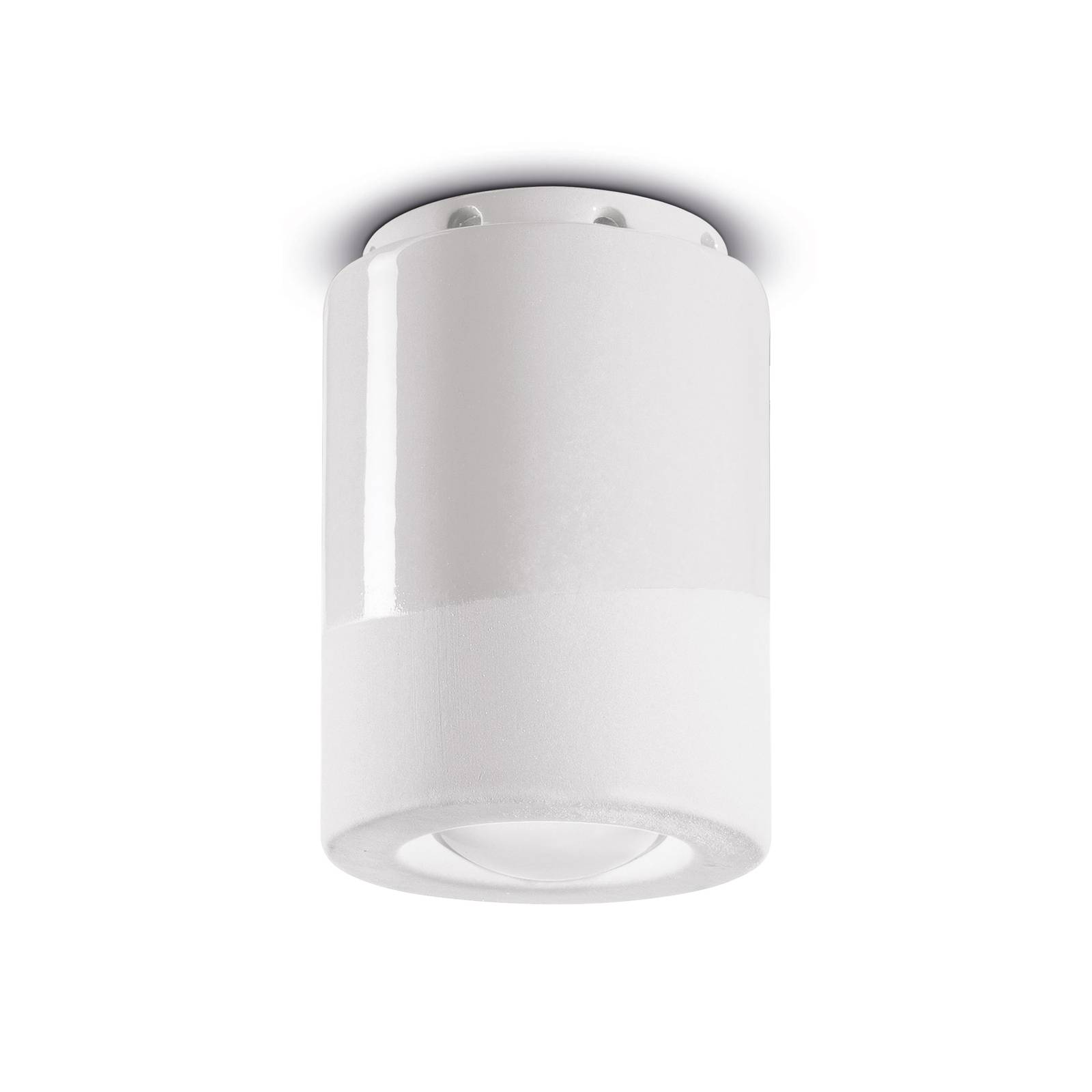 PI loftslampe cylindrisk Ø 8,5 cm hvid