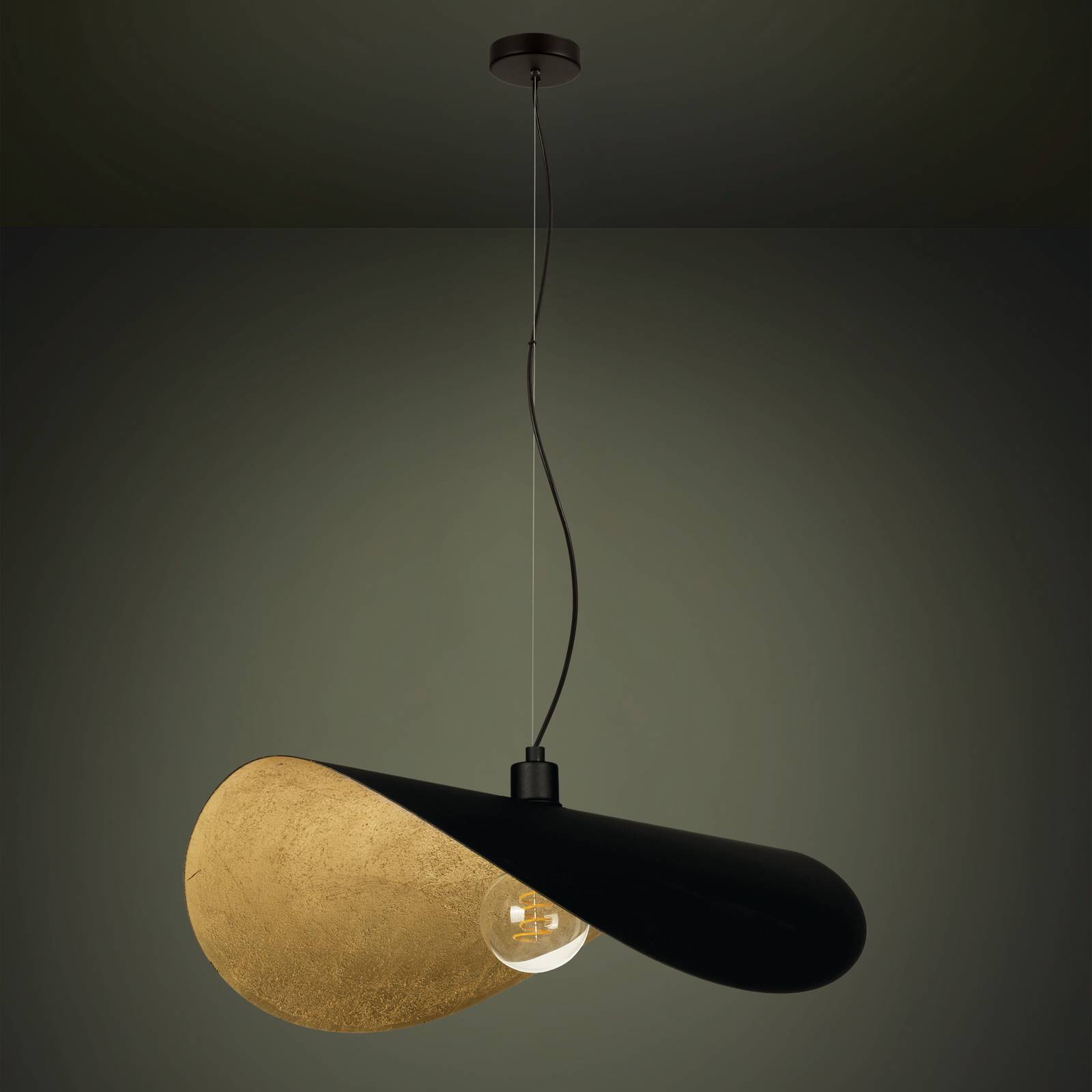 EGLO Stars Of Light Żyrandol Saceda L. 80cm czarny/złoty