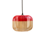 Candeeiro suspenso Bamboo XS, vermelho, Ø 27 cm - Forestier