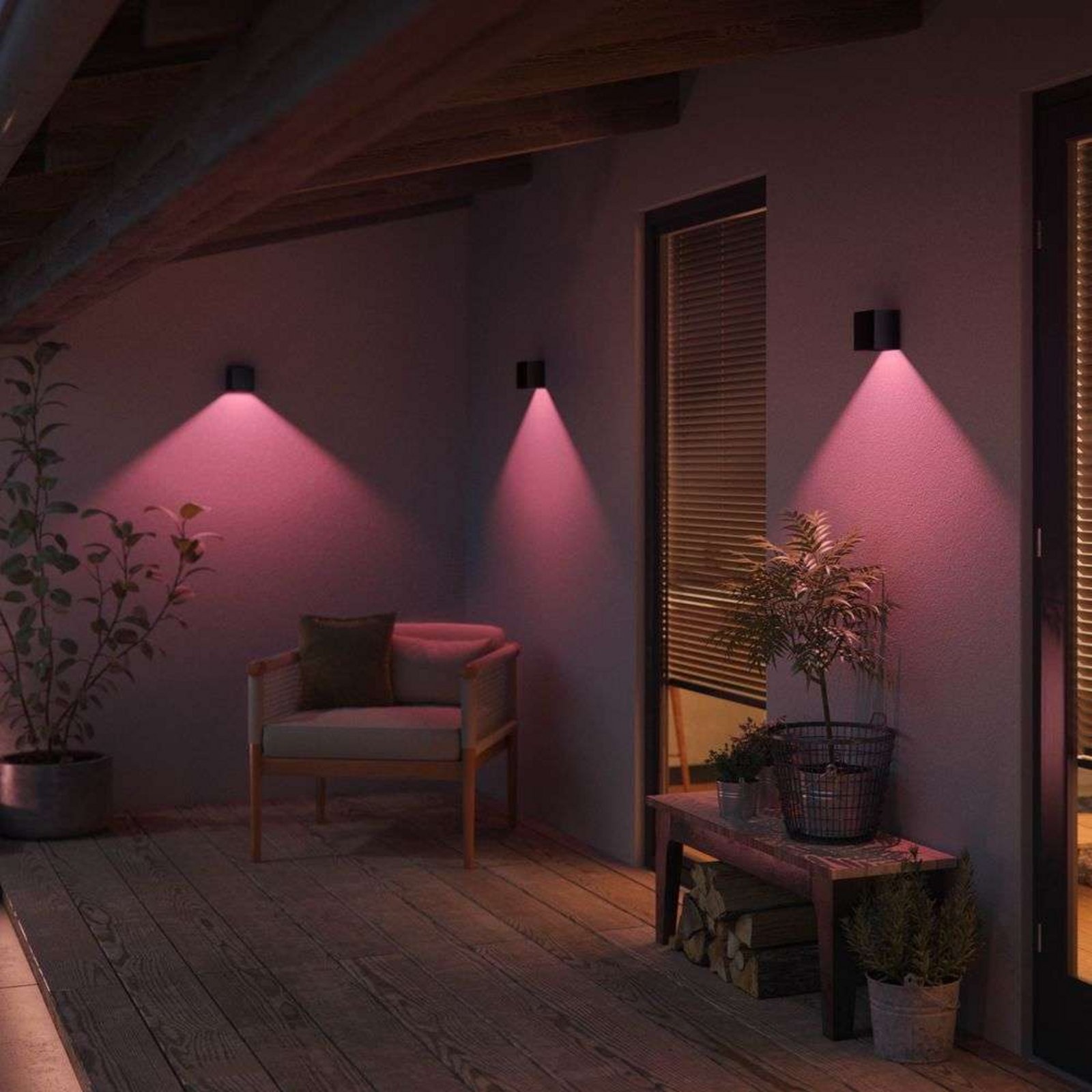 Resonate Hue Aplica de Exterior White&Color Amb. Black - Philips Hue