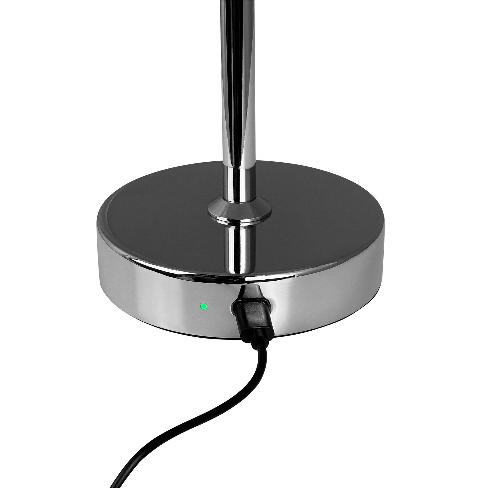 Candeeiro de mesa LED recarregável Dyberg Larsen Malmö, altura 23 cm, metal