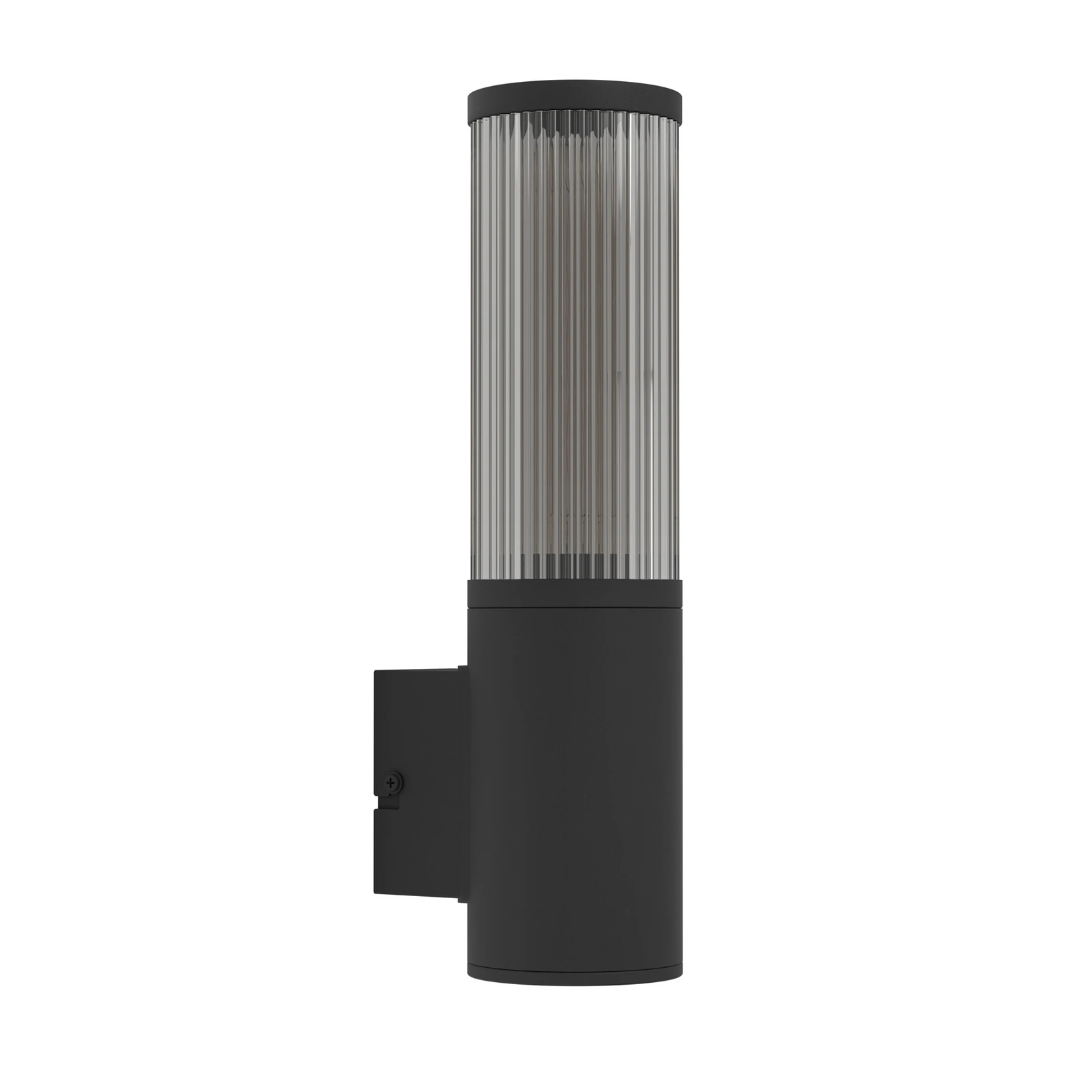 Candeeiro de parede exterior Salle, altura 31 cm, preto, alumínio