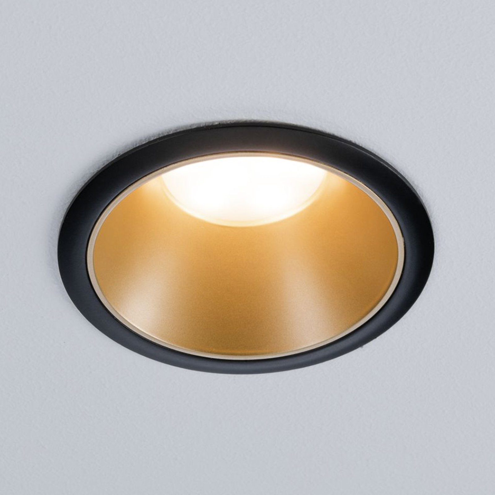 Paulmann Cole spotlight LED, dorado-negro, set 3