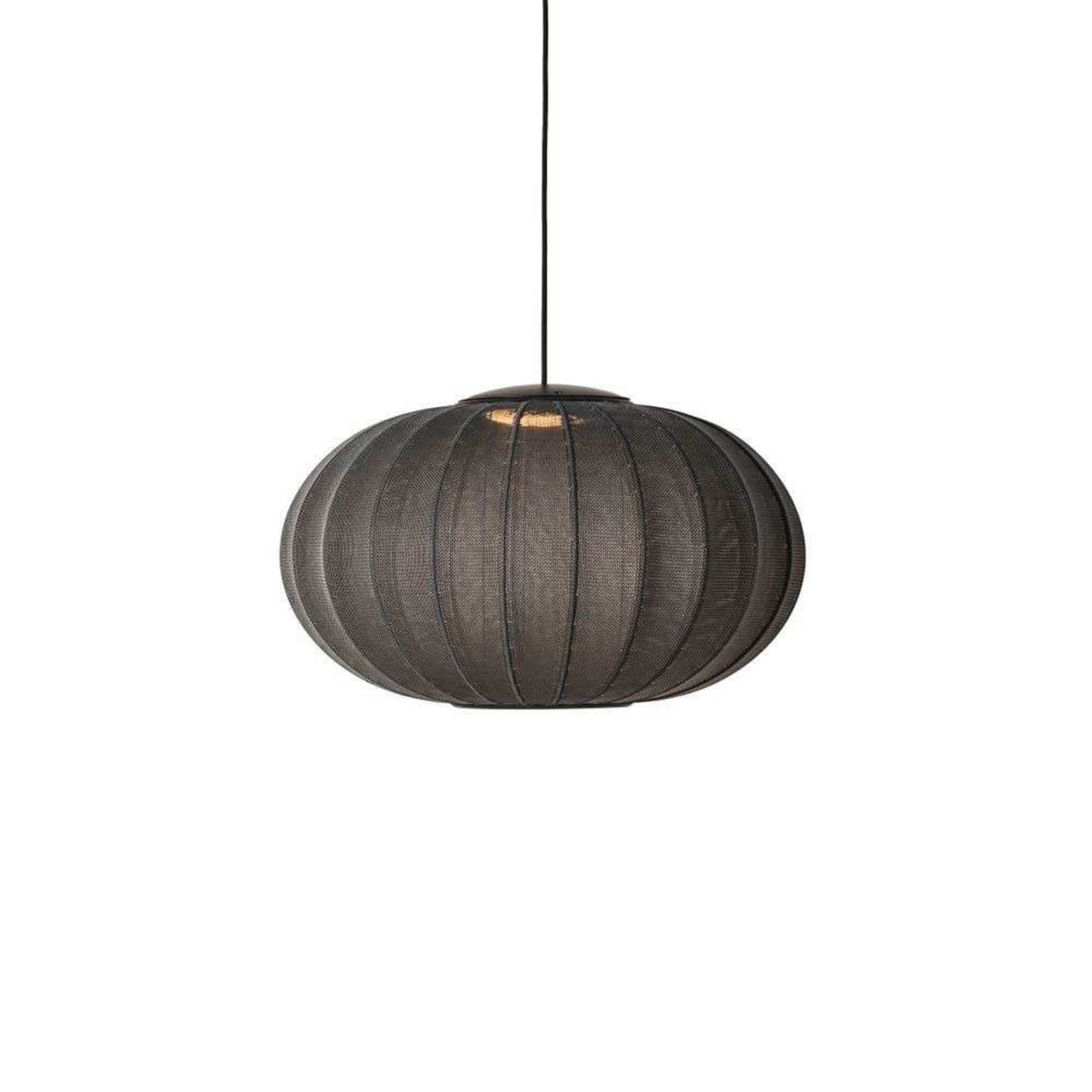 Knit-Wit 57 Oval LED Pendel Black Made By Hand - Soveværelse - Stof / tekstil