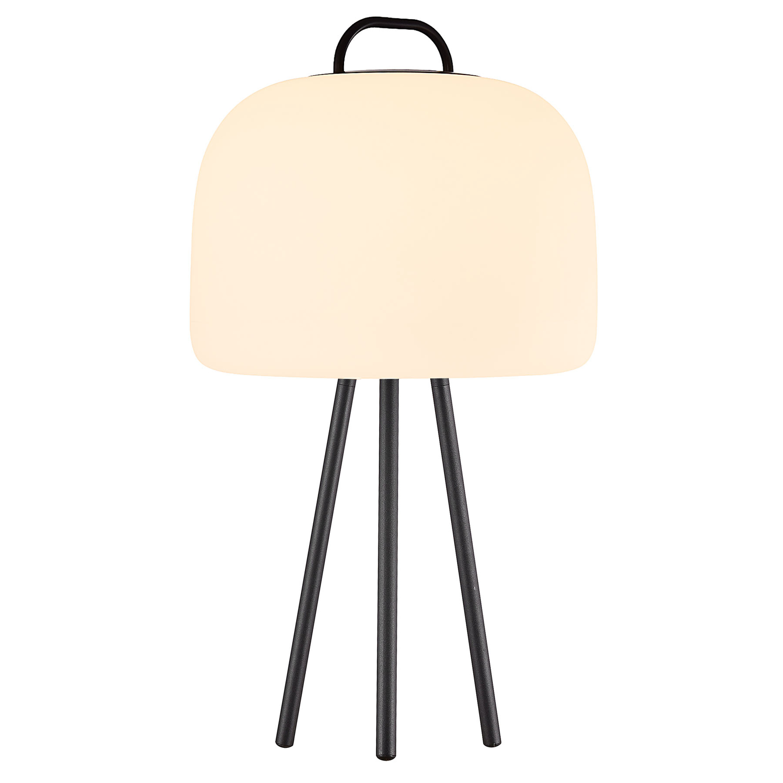 Lámpara mesa LED Kettle Tripod metal pantalla 36cm