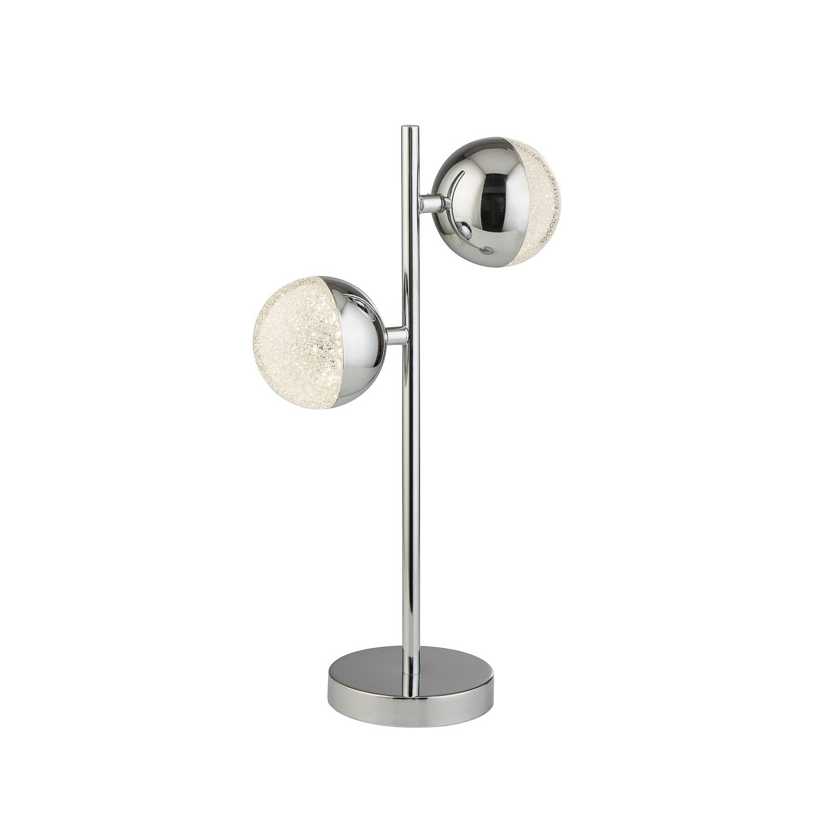 LED-Tischleuchte Marbles chromfarben Glas 45 cm hoch
