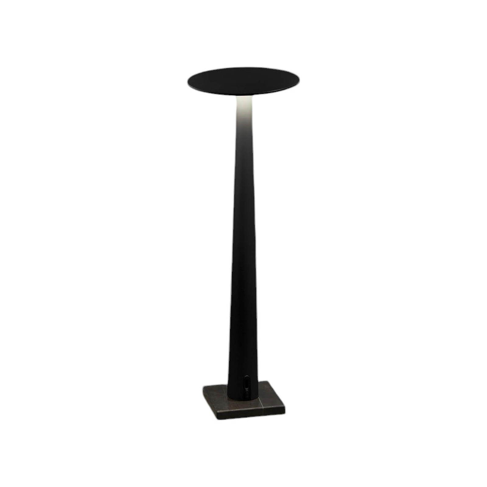 Nemo lámpara de mesa LED recargable Portofino, negro, mármol