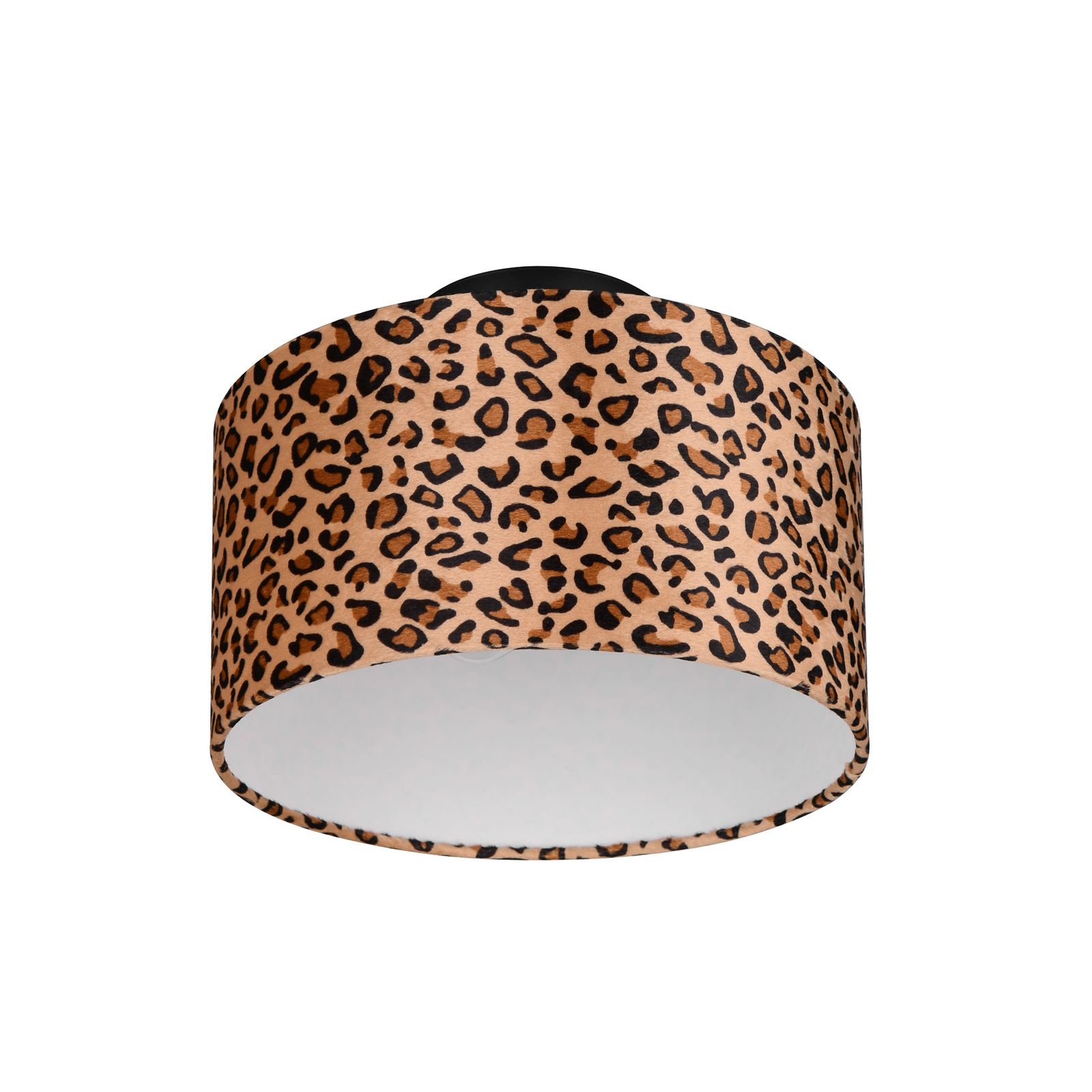 Φωτιστικό οροφής Pardina, καφέ στίγματα/μαύρο, Ø 30 cm μέταλλο
