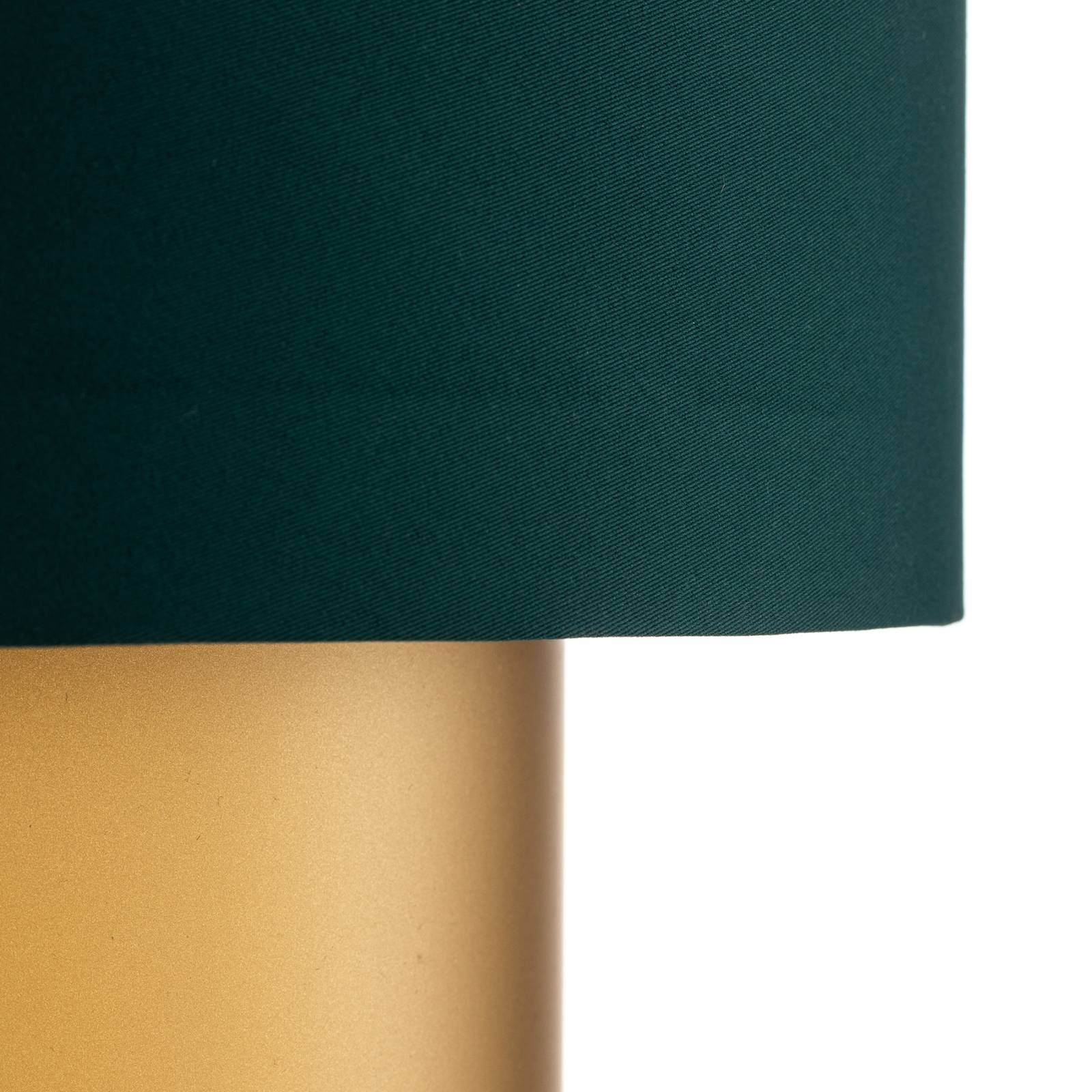 Lampa wisząca Dorina, zielona/złota Ø 40cm