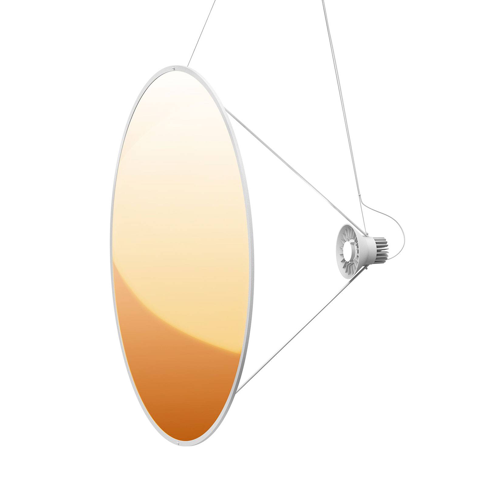 Luceplan Amisol LED pendant light Ø 110 cm gold, for Living / Dining Room, aluminium, plastic, 53 W, energy efficiency: A++