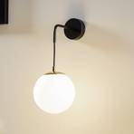 Ognis K1 wall light spherical lampshade black/gold