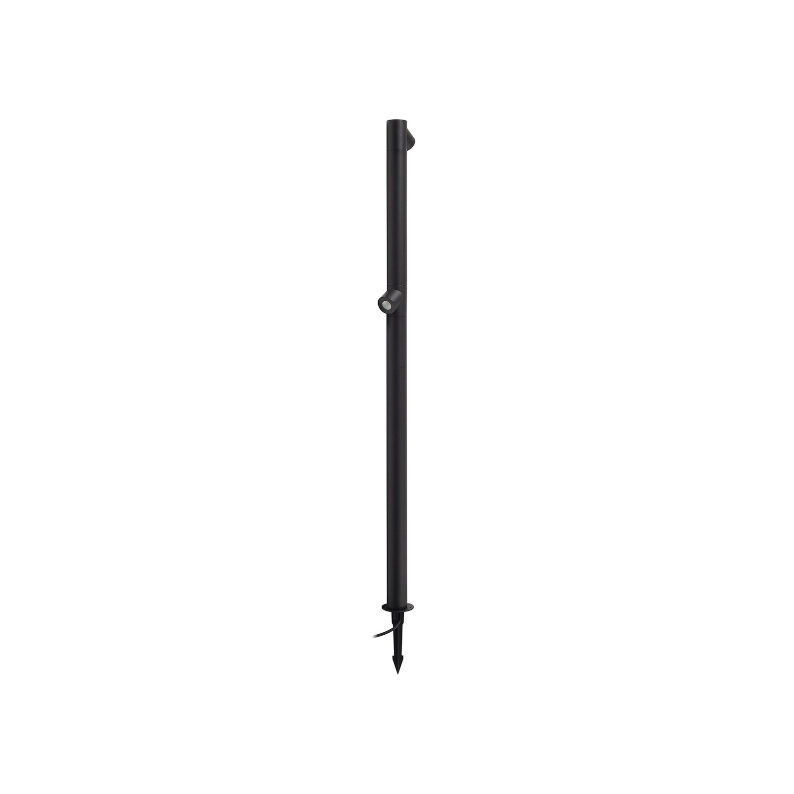 Lindby LED path light Luzian, height 120cm, black, ground spike