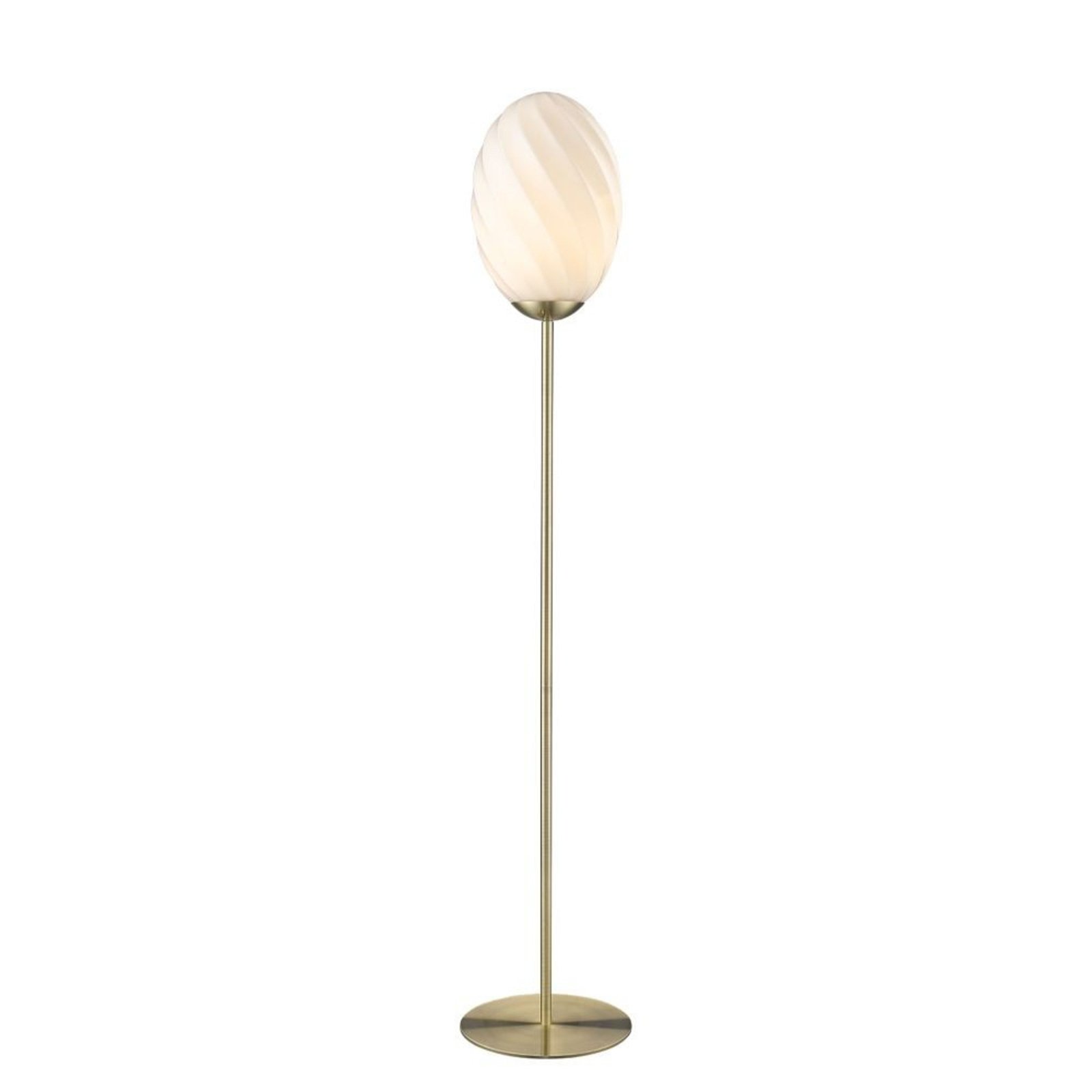 Twist Oval Stojaca Lampa Opal/Brass - Halo Design