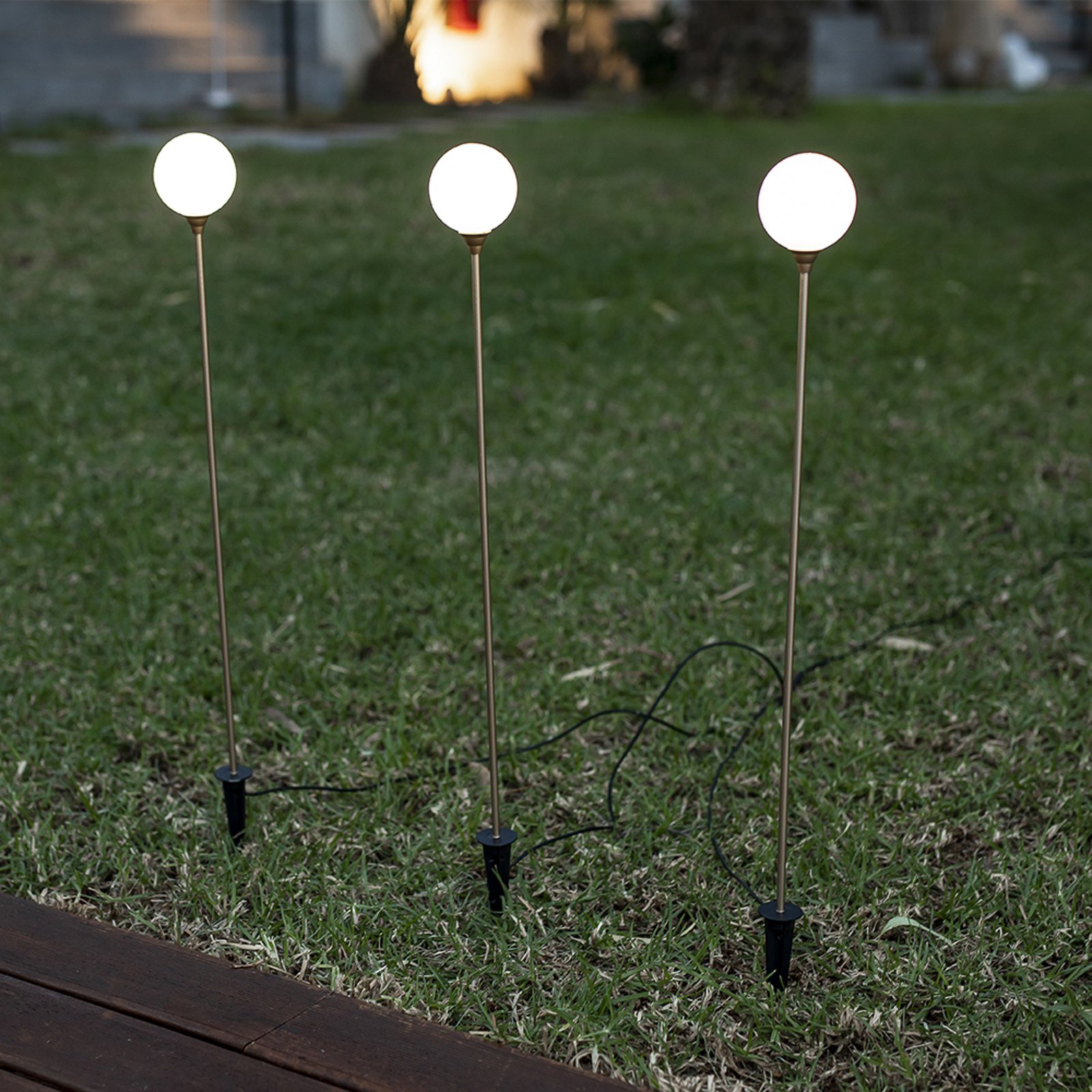 Newgarden Bruna LED-solcellelampe, 3 stk.