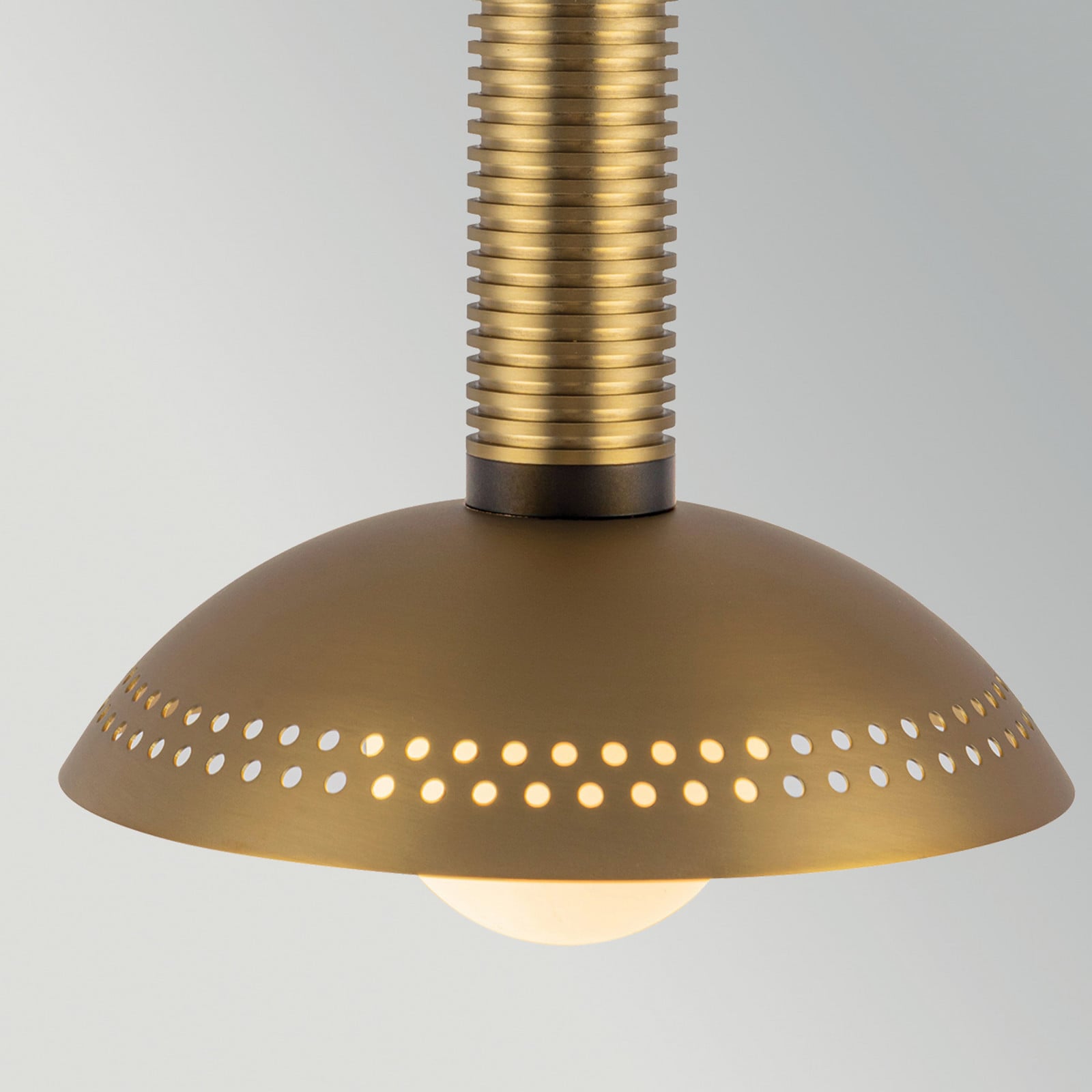 Arden LED-riippuvalaisin, kulta, Ø 15 cm, metallia, himmennettävä – Elstead - Olohuone - Moderni - Alumiini - Yksilamppuinen