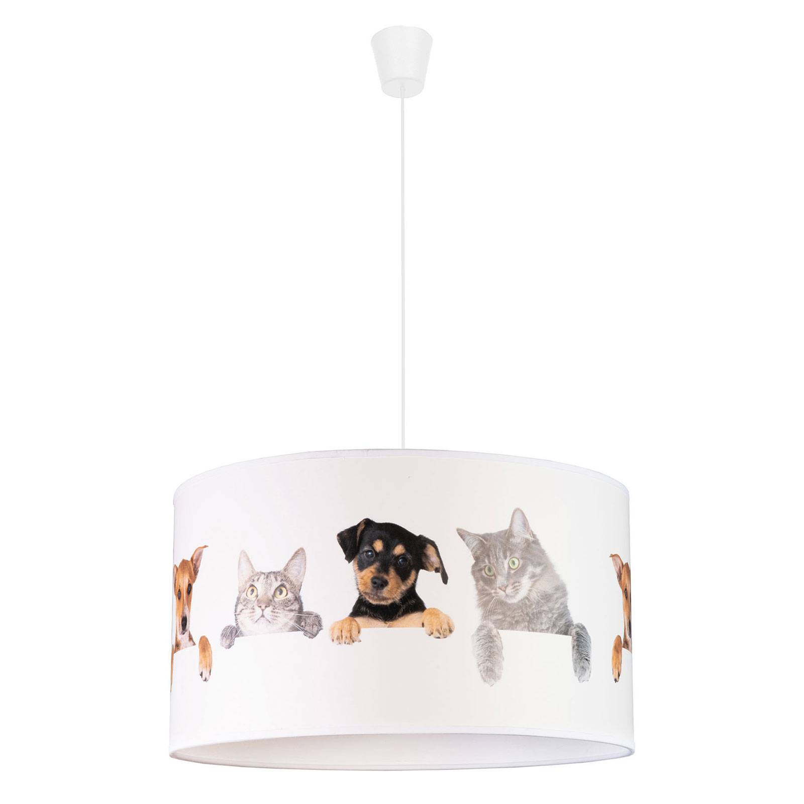 Lampa wisząca Print M z psami i kotami
