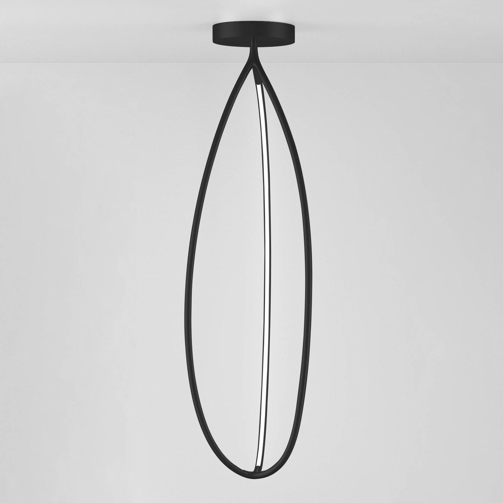 Artemide Arrival lampa sufitowa app, czarna 130 cm