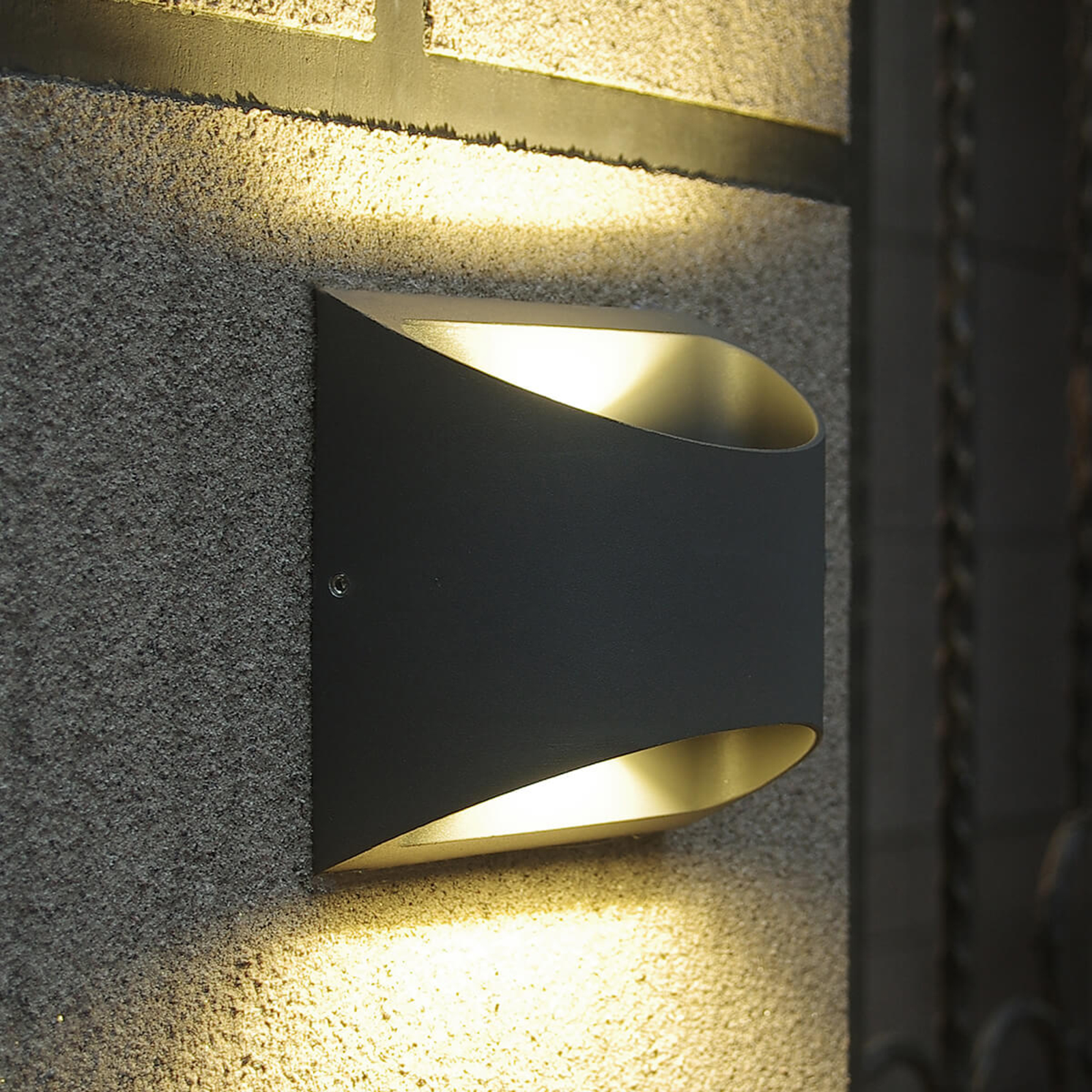 Eco-Light Semi-circular Dodd LED outdoor wall lamp aluminium, aluminium, 3 W, energy efficiency: A+, W: 13 cm, H: 12.3 cm