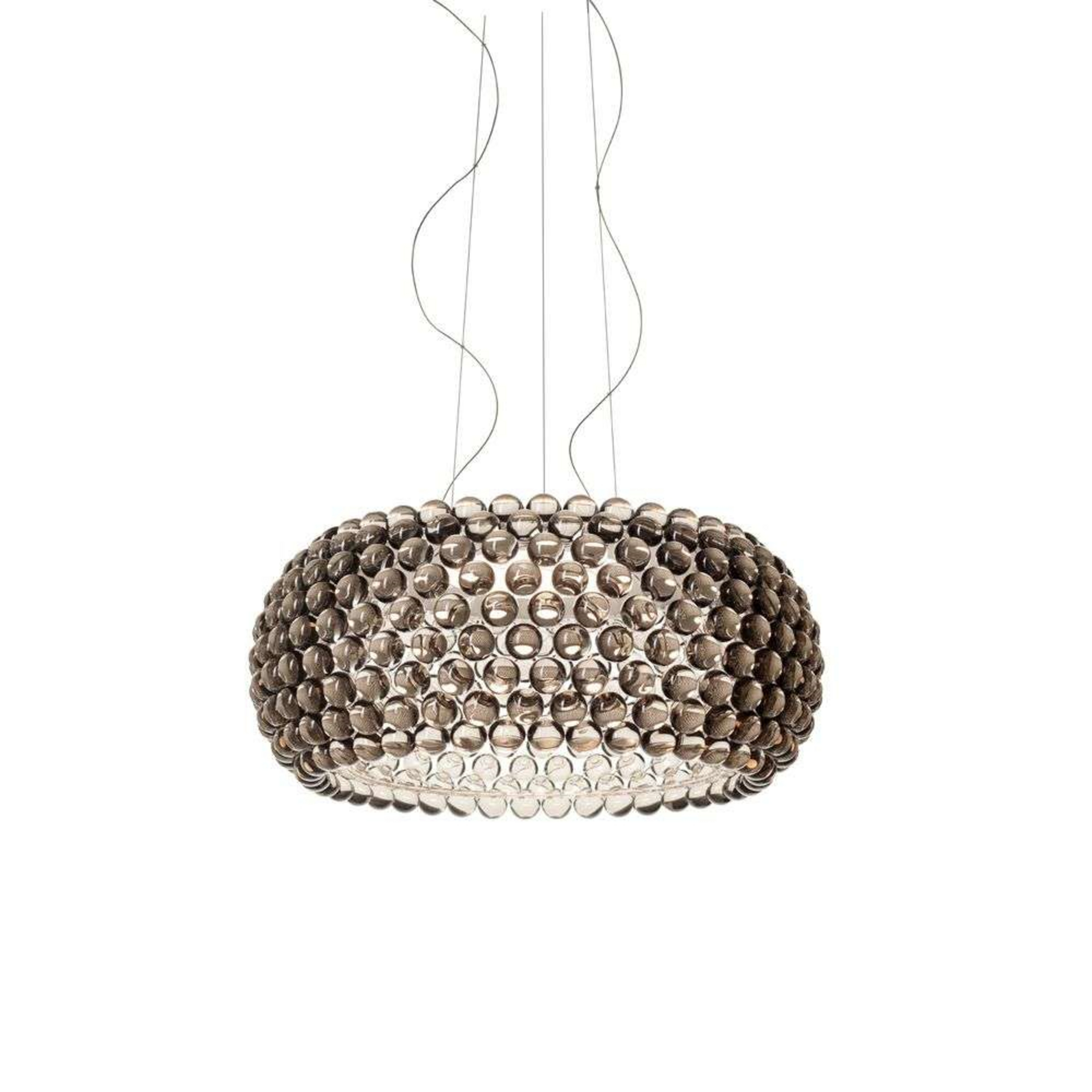 Caboche Plus Grande LED hanging light, grey, smart - Foscarini