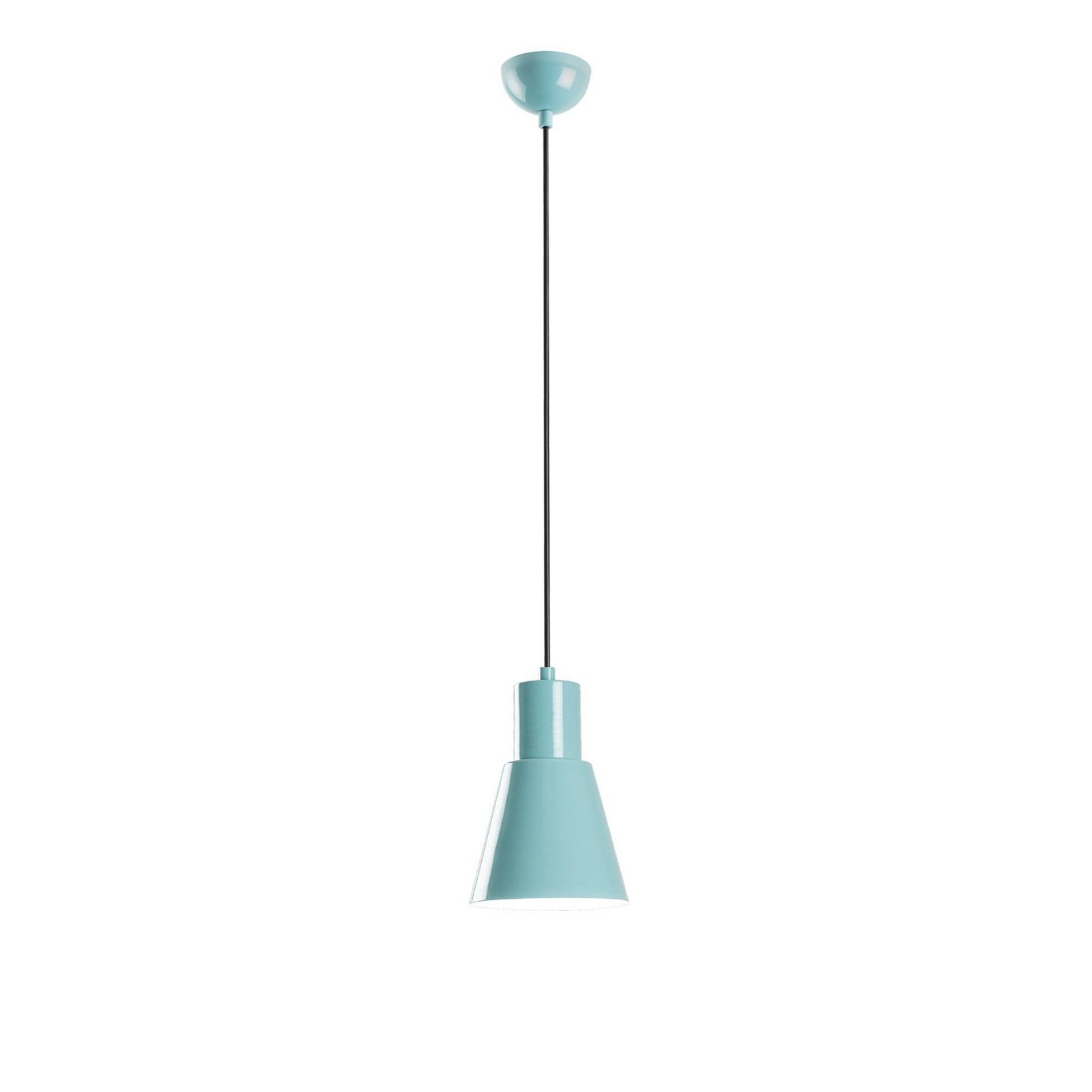 Konikkem pendant light, turquoise, metal, Ø 14 cm, E27