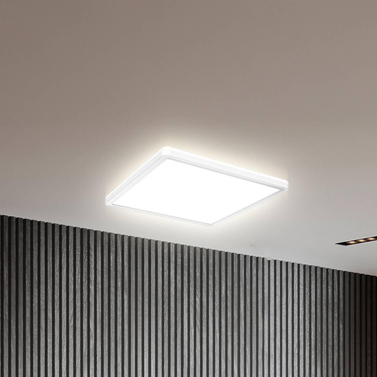 B.K. Licht Panneau LED Eki, 29 x 29 cm, blanc, à intensité variable, rétroéclairage, 4 000