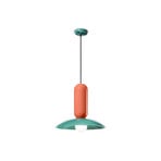 Pau pendant light, turquoise/orange