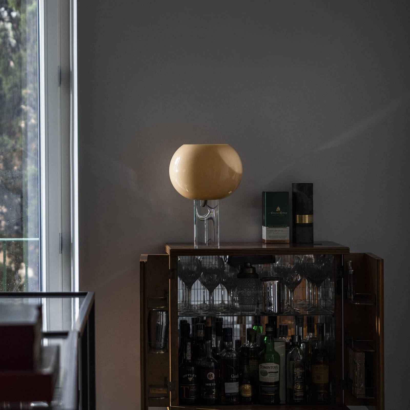 Lampa stołowa Foscarini Buds 3, cipria, szkło, tworzywo sztuczne, E27