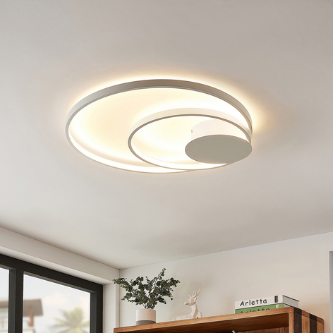 Lindby Nerwin plafoniera LED rotonda, bianca