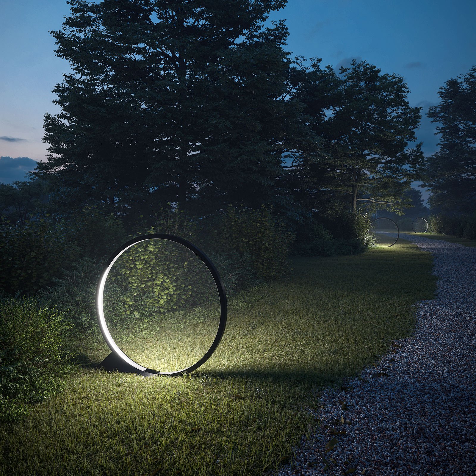 O Candeeiro de Pé Exterior3000K  Black - Artemide